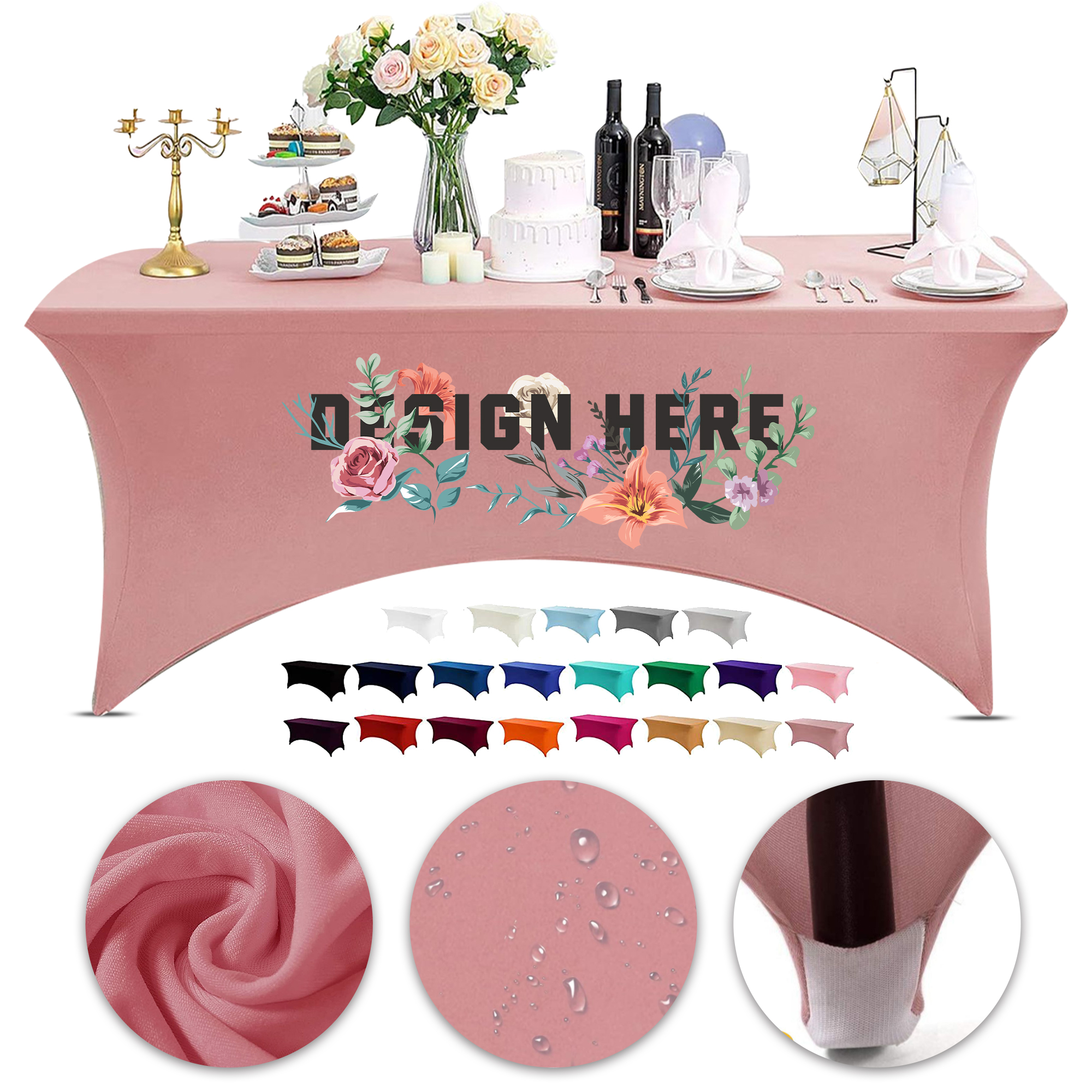 Fitted 4FT Spandex Table Cover 4