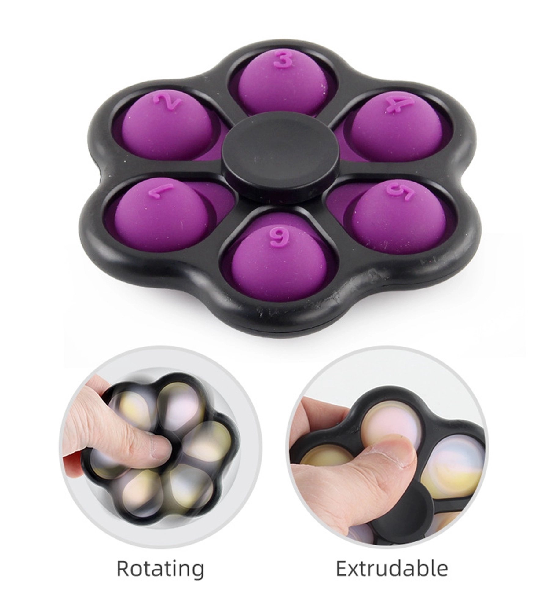 Push Pop Bubble Sensory Spinner Toy 7