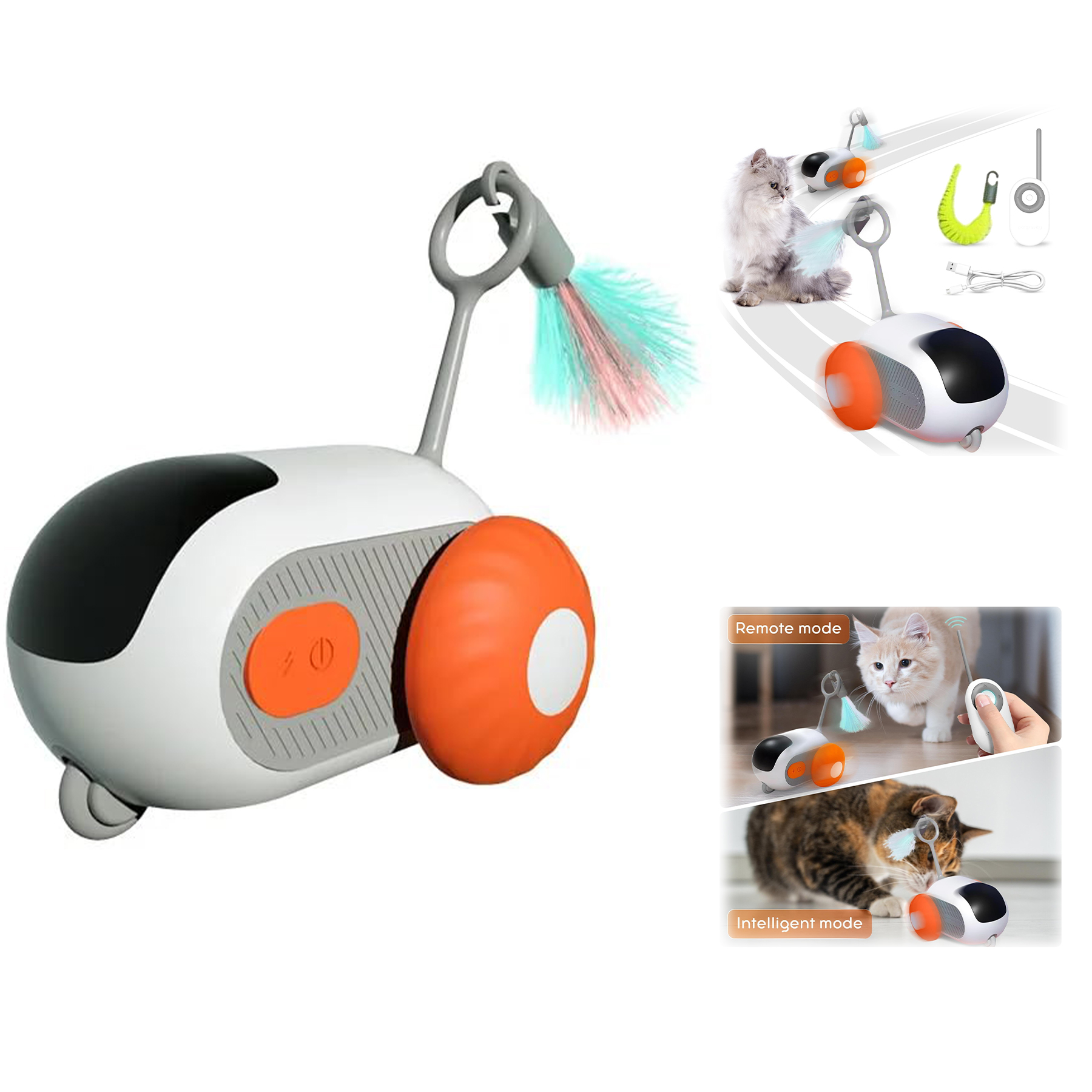 Whisker-Tickling Interactive Robotic Cat Mouse Toy 2