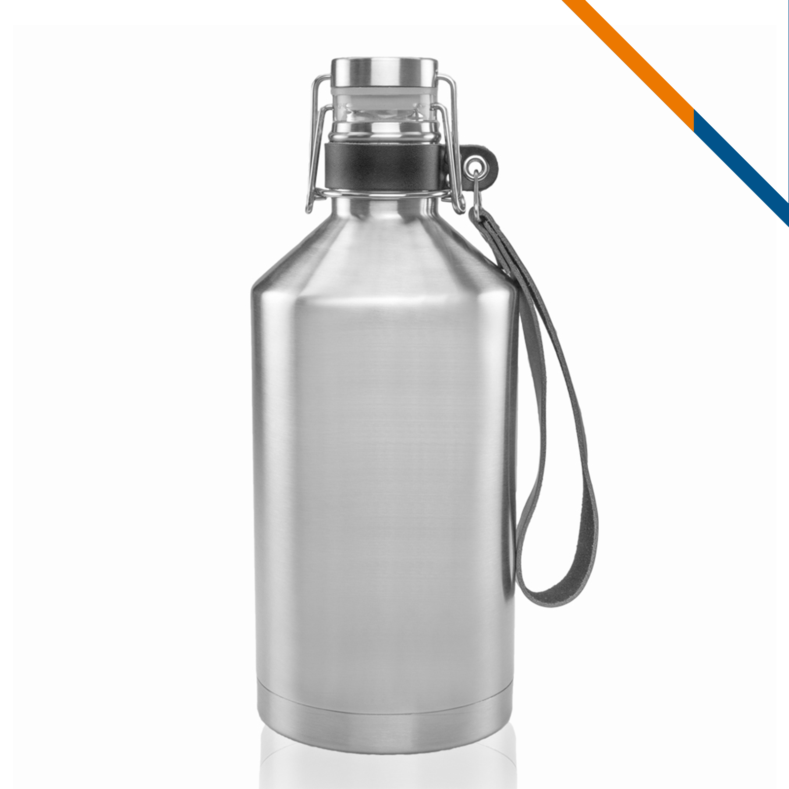 Verya Stainless Steel Beer Growlers - 64 OZ. 2