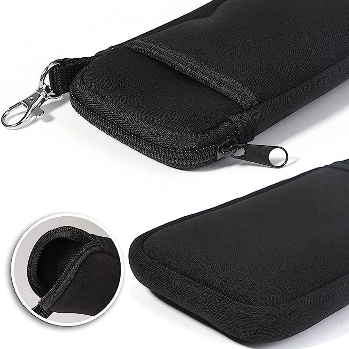 Portable Neoprene Cell Phone Storage Pouch with Keychain 3