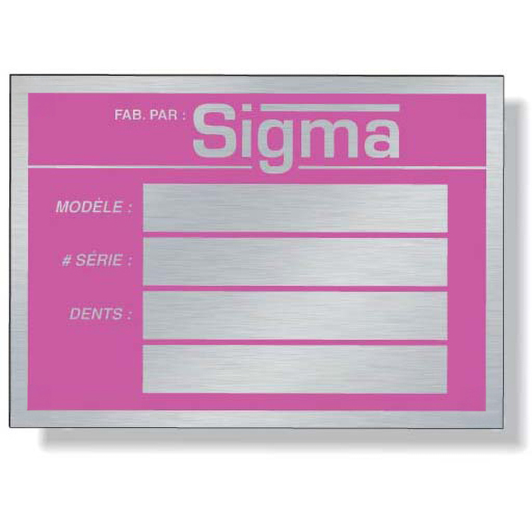 .020 Anodized Aluminum Metal Plate 15.1 to 20 Sq/in, Spot Colour, Indoor Use