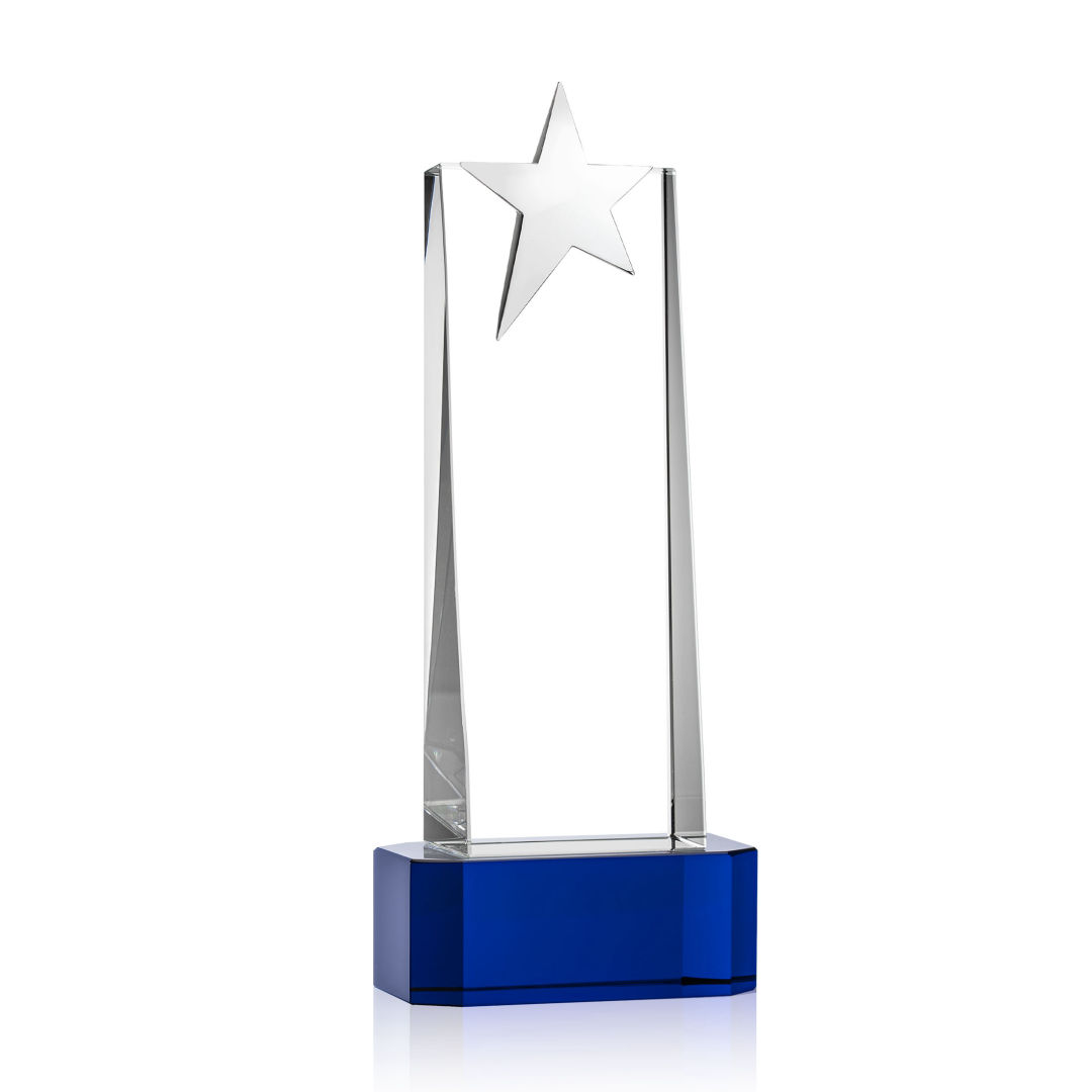 Fanshaw Silver Star Award on Base - Blue 9