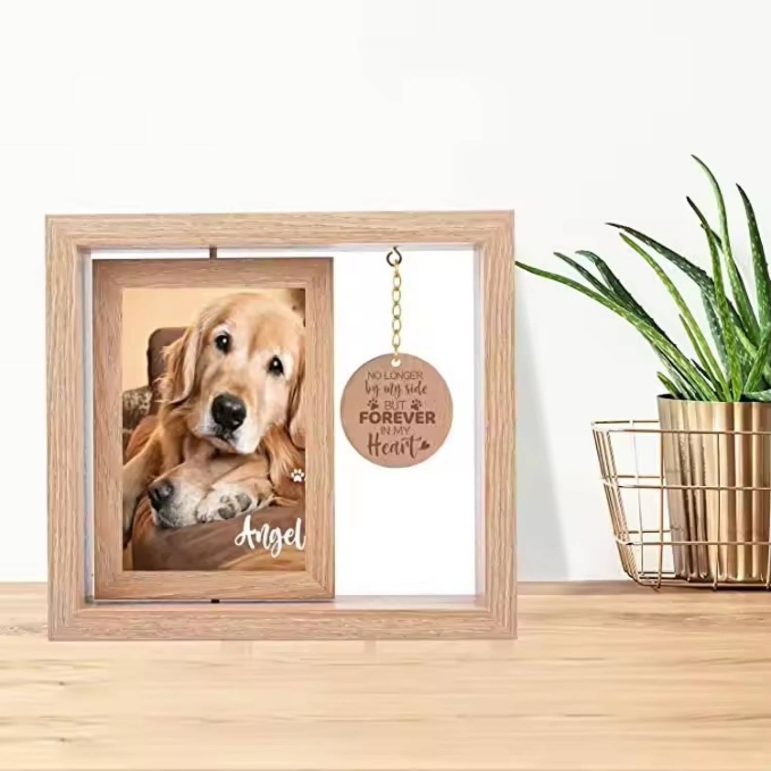 Wooden Rotating Memorial Photo Frame 5