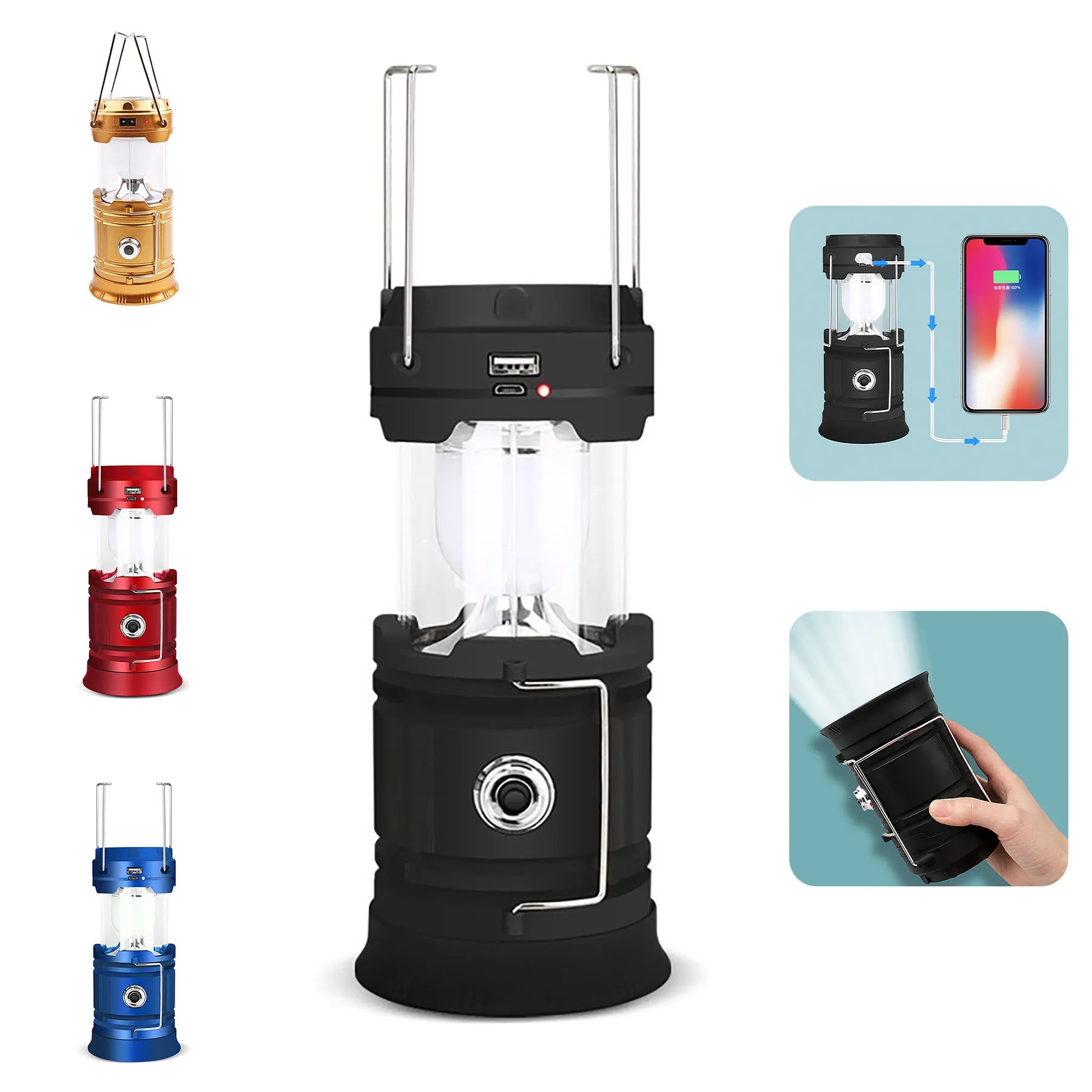 Solar Rechargeable Tent Led Lights 2