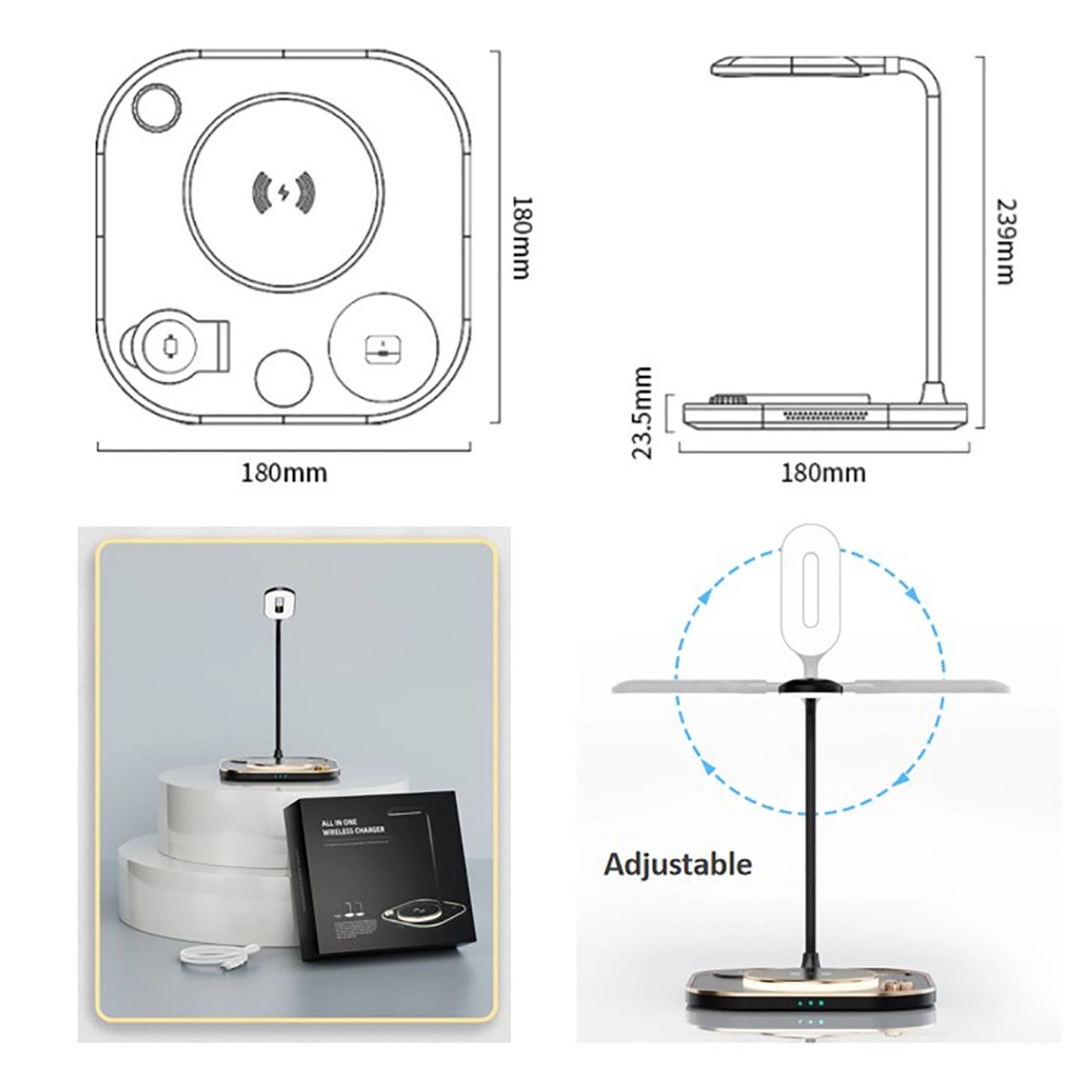 3 In 1 Wireless Charger With Table Lamp 4