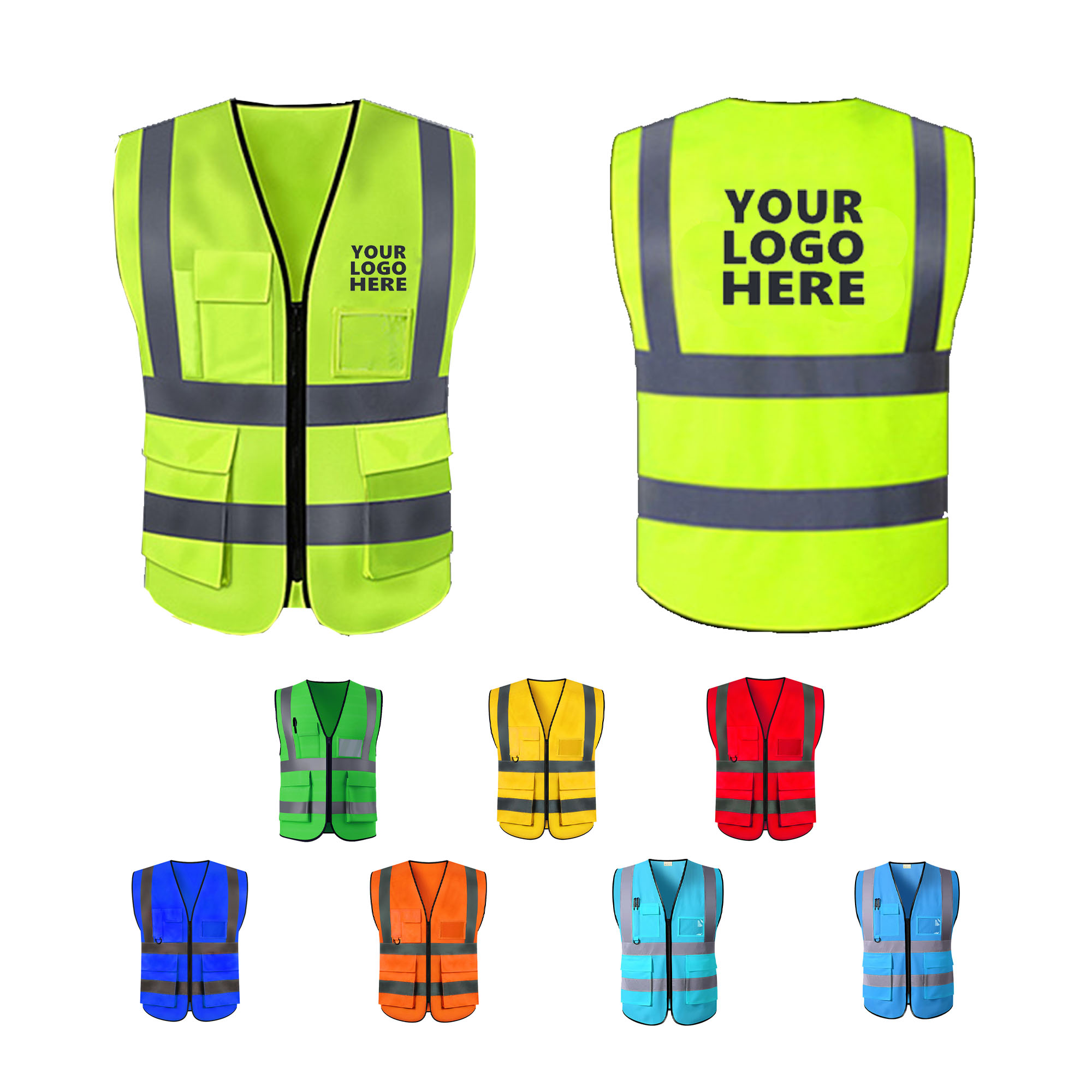 MOQ20 Customized reflective safety vest 1