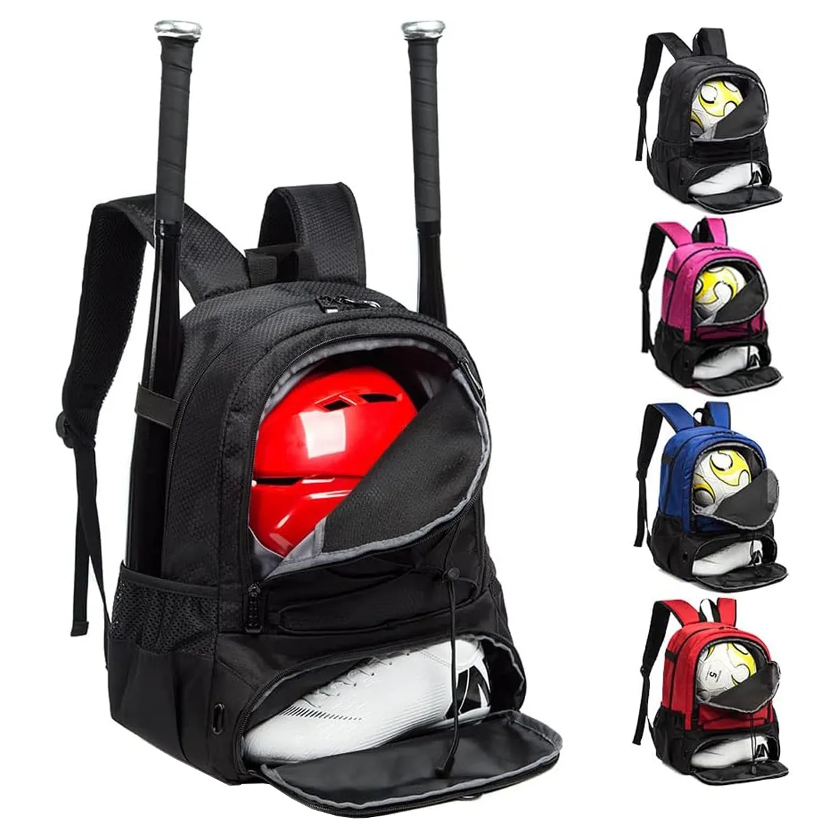 Backpack Can Hold Sports Gear Such As Helmet Basketball 3