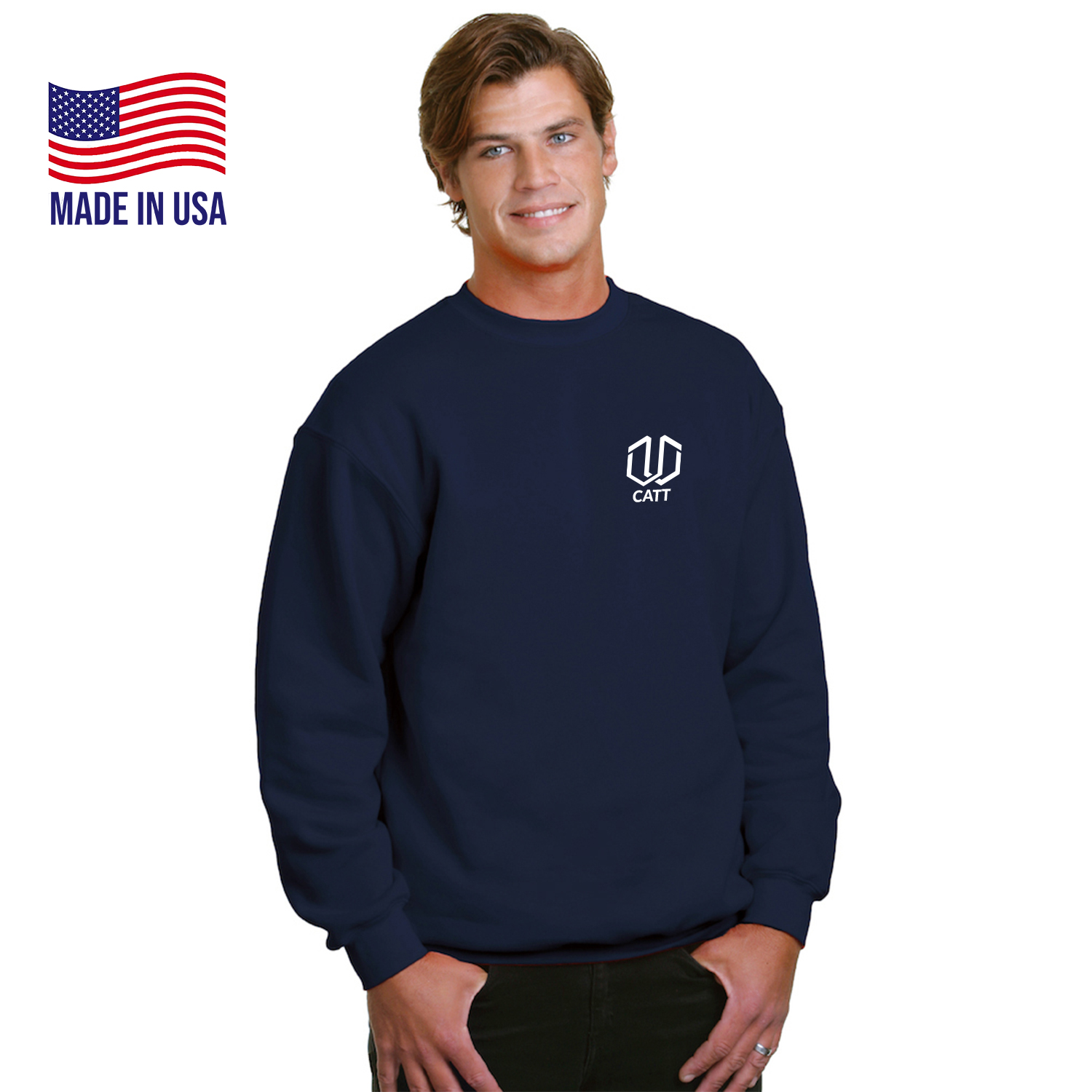 USA-Union Made Pre-Shrunk Crewneck Fleece 2