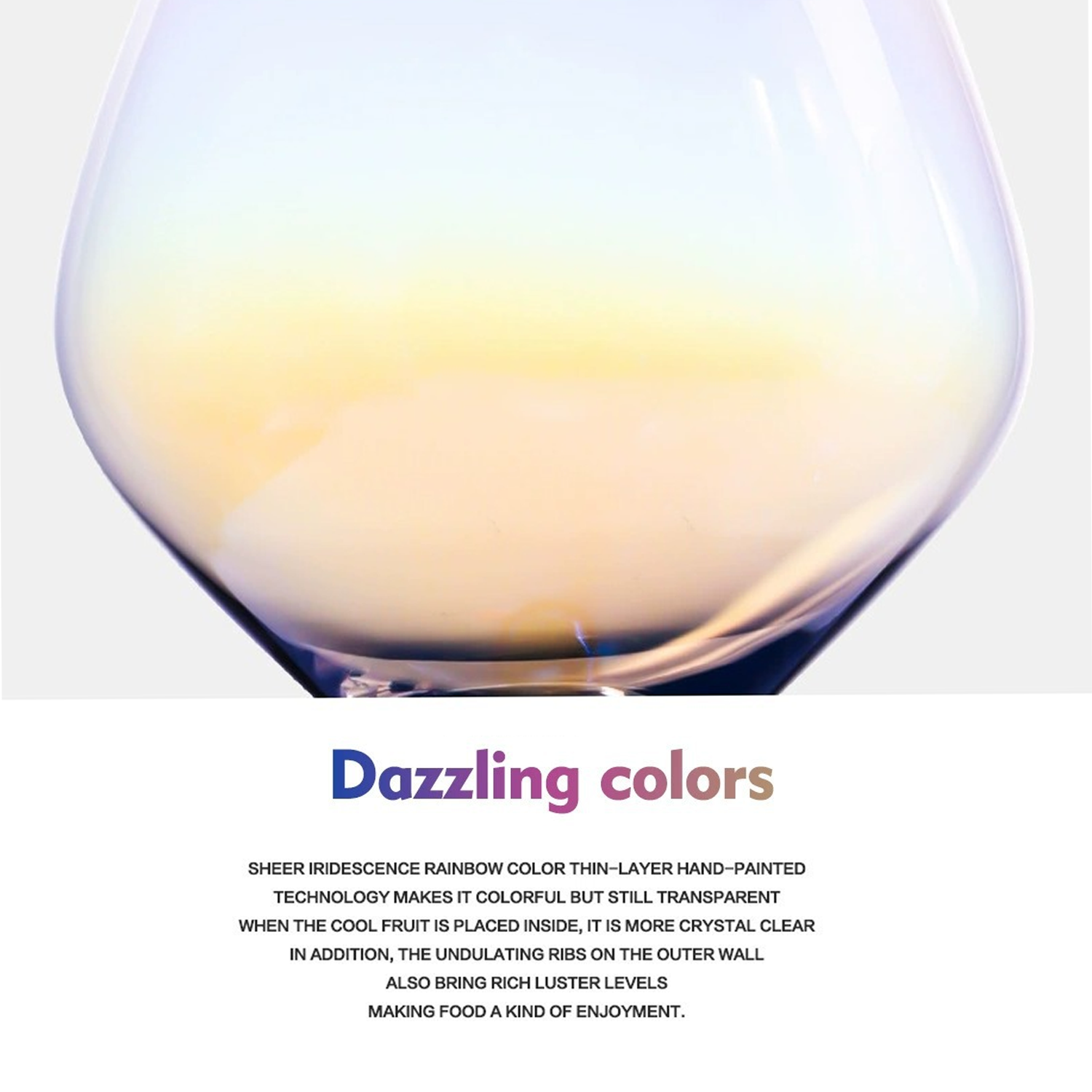 Reusable Luxury Colored Crystal Rainbow Wine Glass 4
