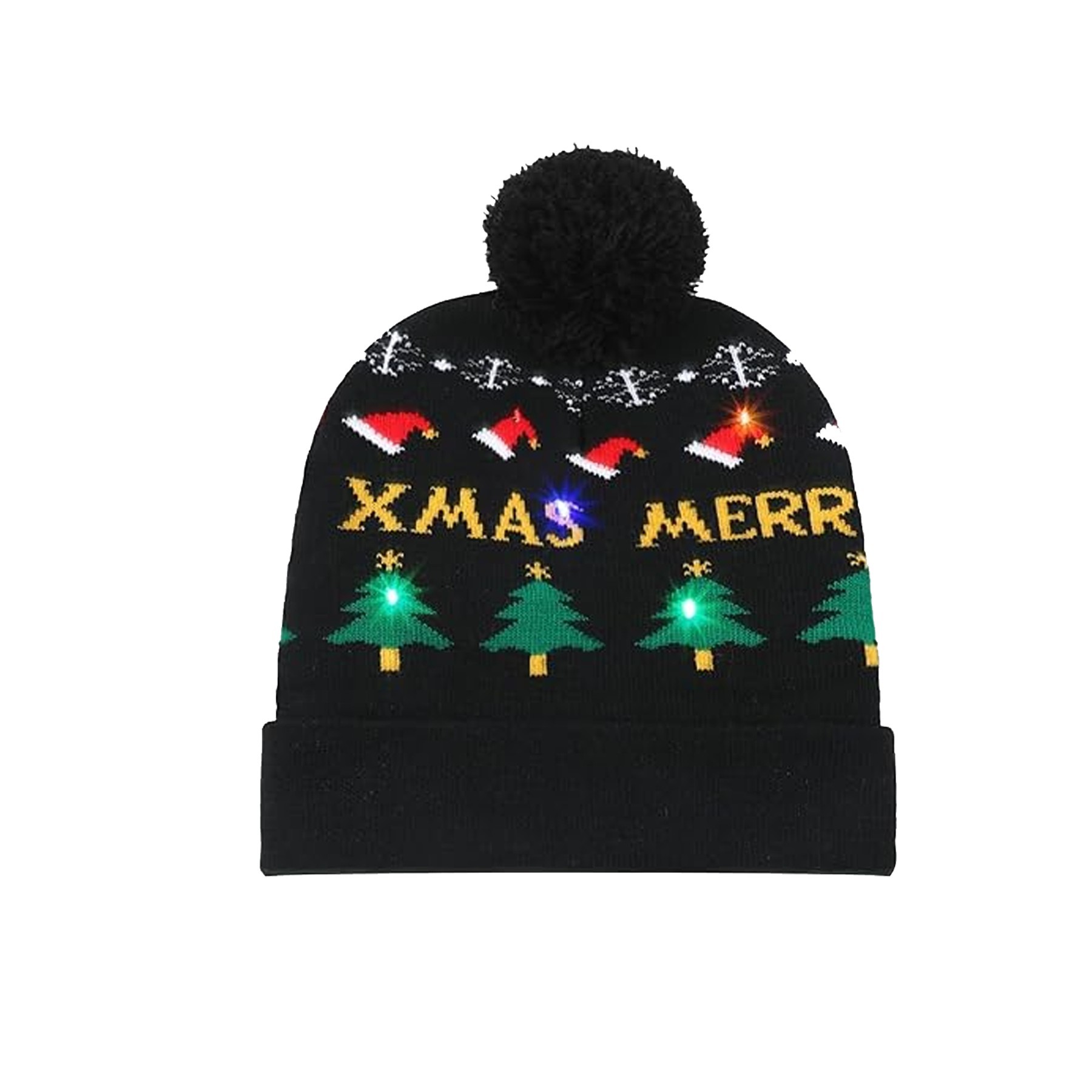 Christmas LED Light-up Knitted Beanie 2