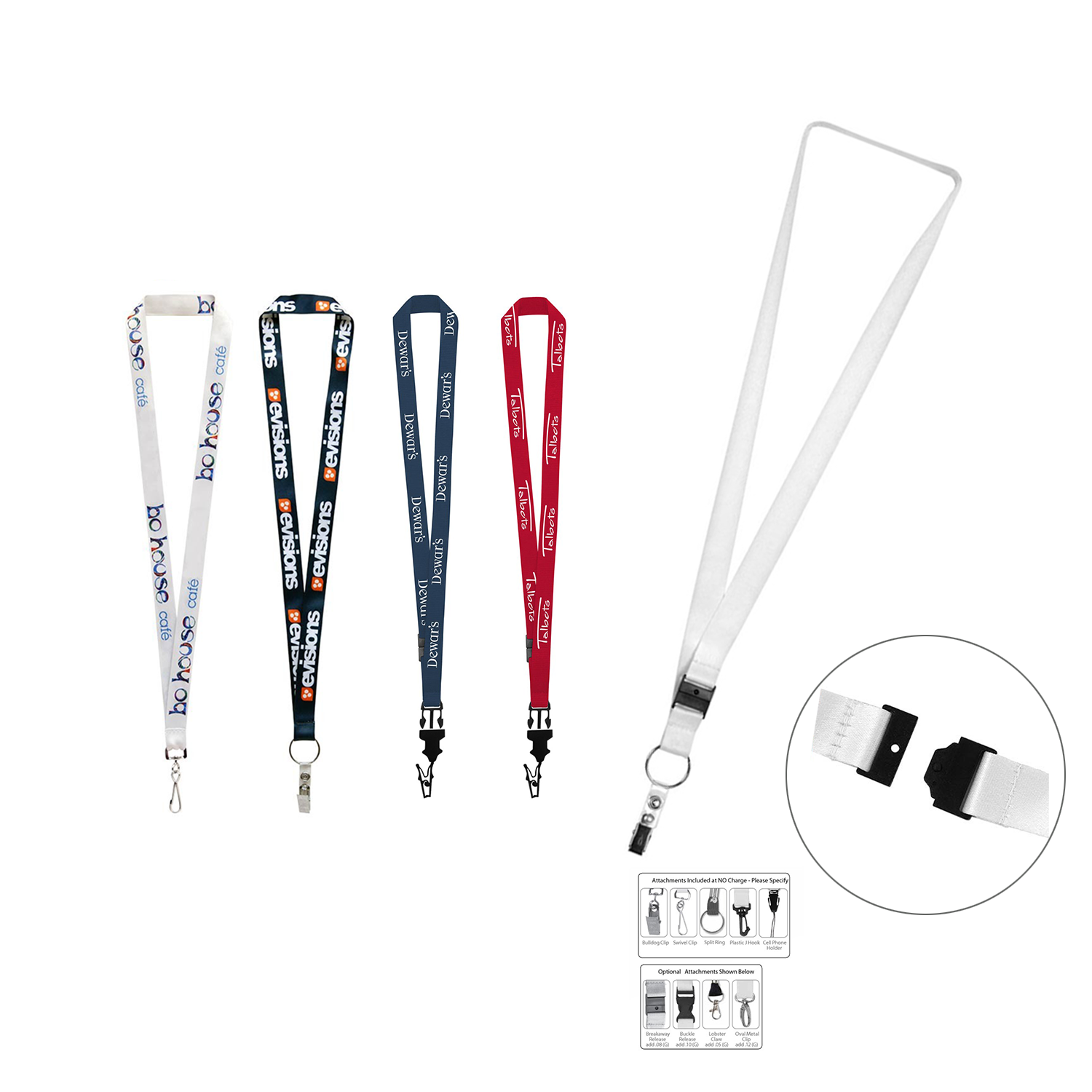 3/4" Lanyard with Buckle Clip 1