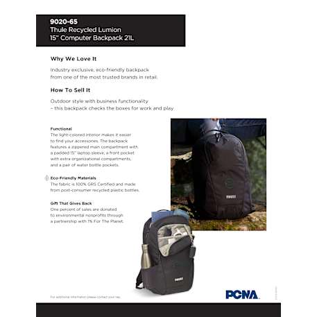 Thule Recycled Lumion 16" Computer Backpack 21L 27