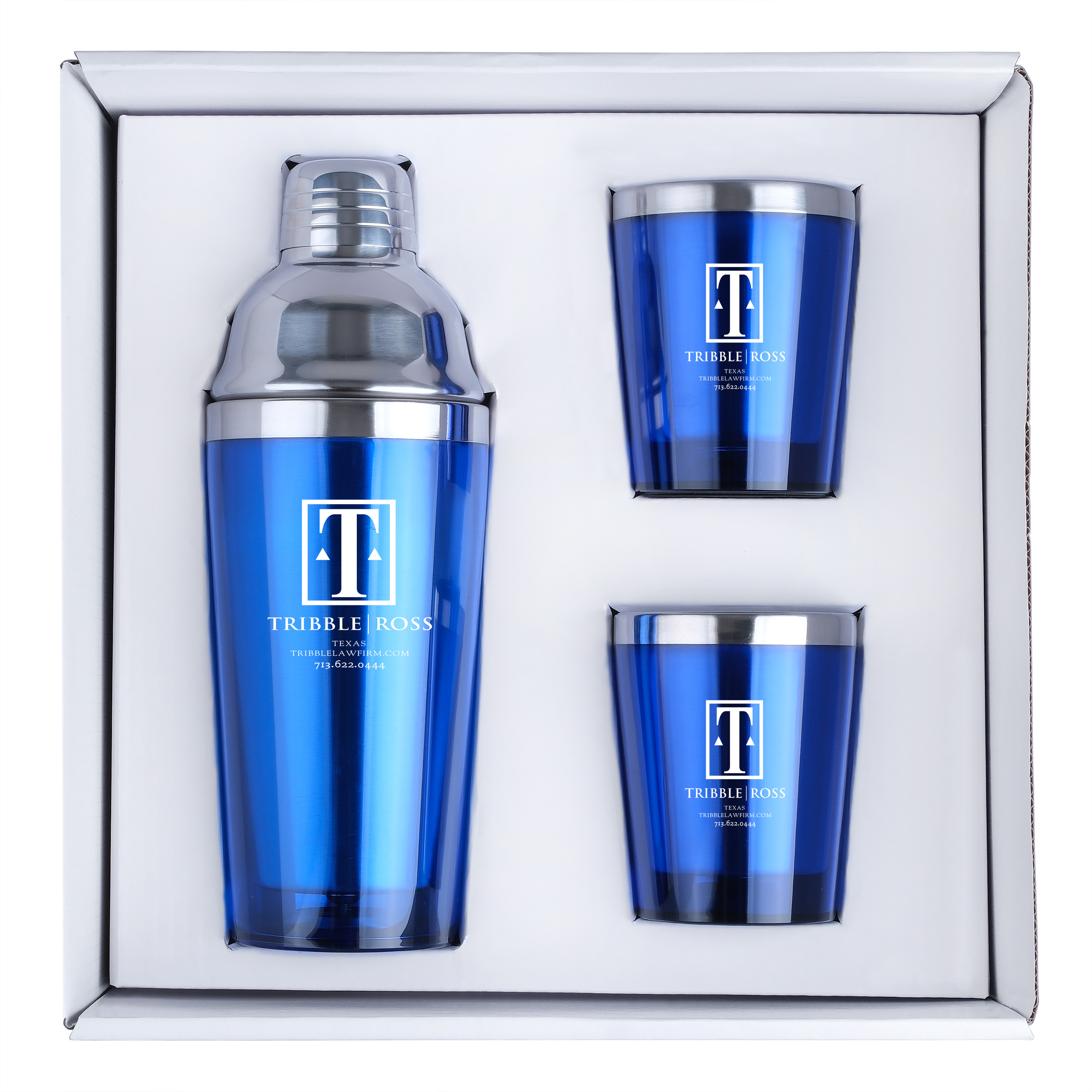Cocktail Shaker & Tumblers Cup Gift Set 8