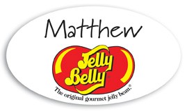 Laminated Personalized Name Badge (2x3.5") Oval
