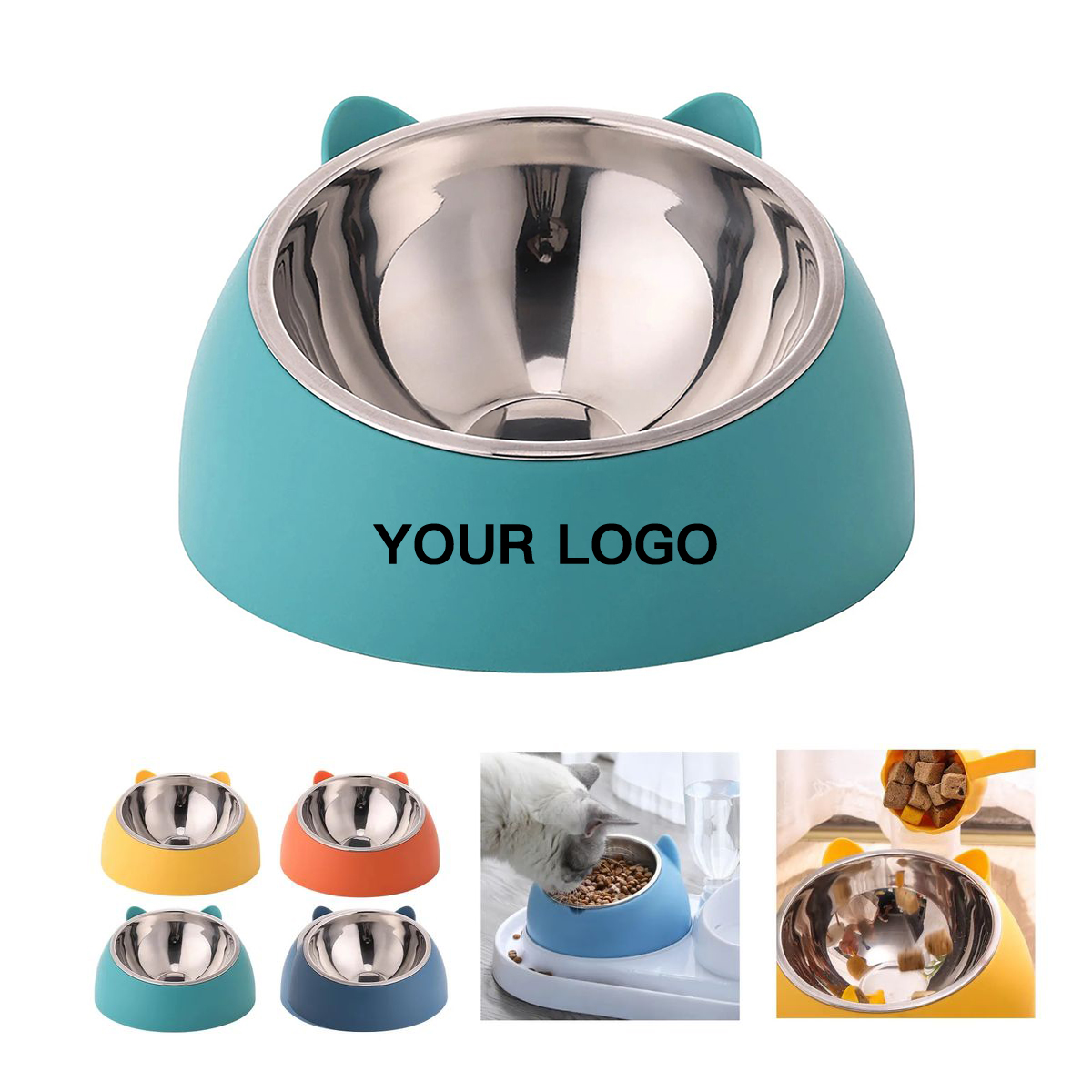 Eco Friendly Pet Food Scoop Bowl with Anti Slip Base 2