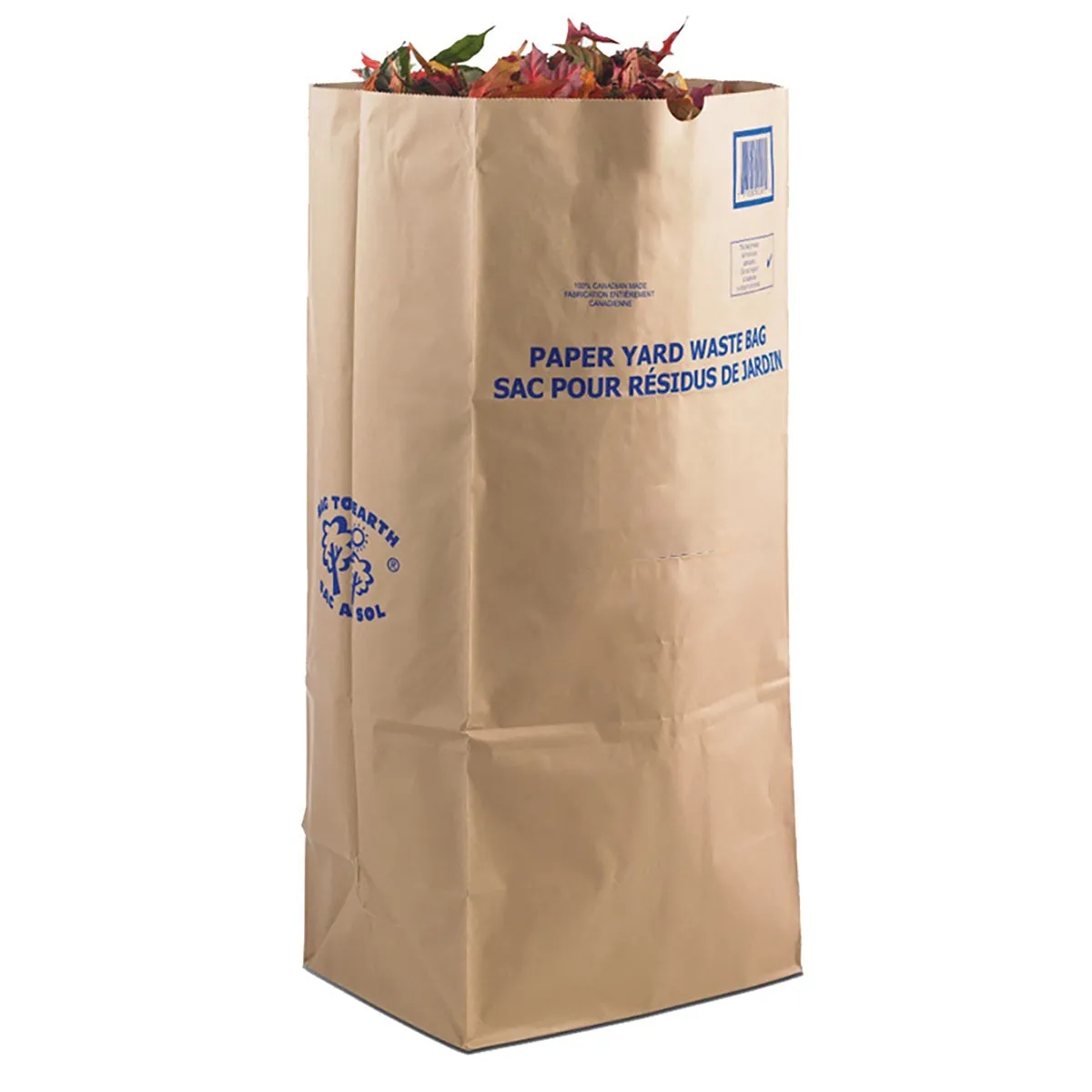 30 Gallon Kraft Lawn Leaf Bag Eco-Friendly Large Trash Pouch 3