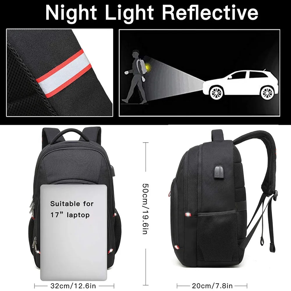 Travel Laptop Backpack College School Bags 6