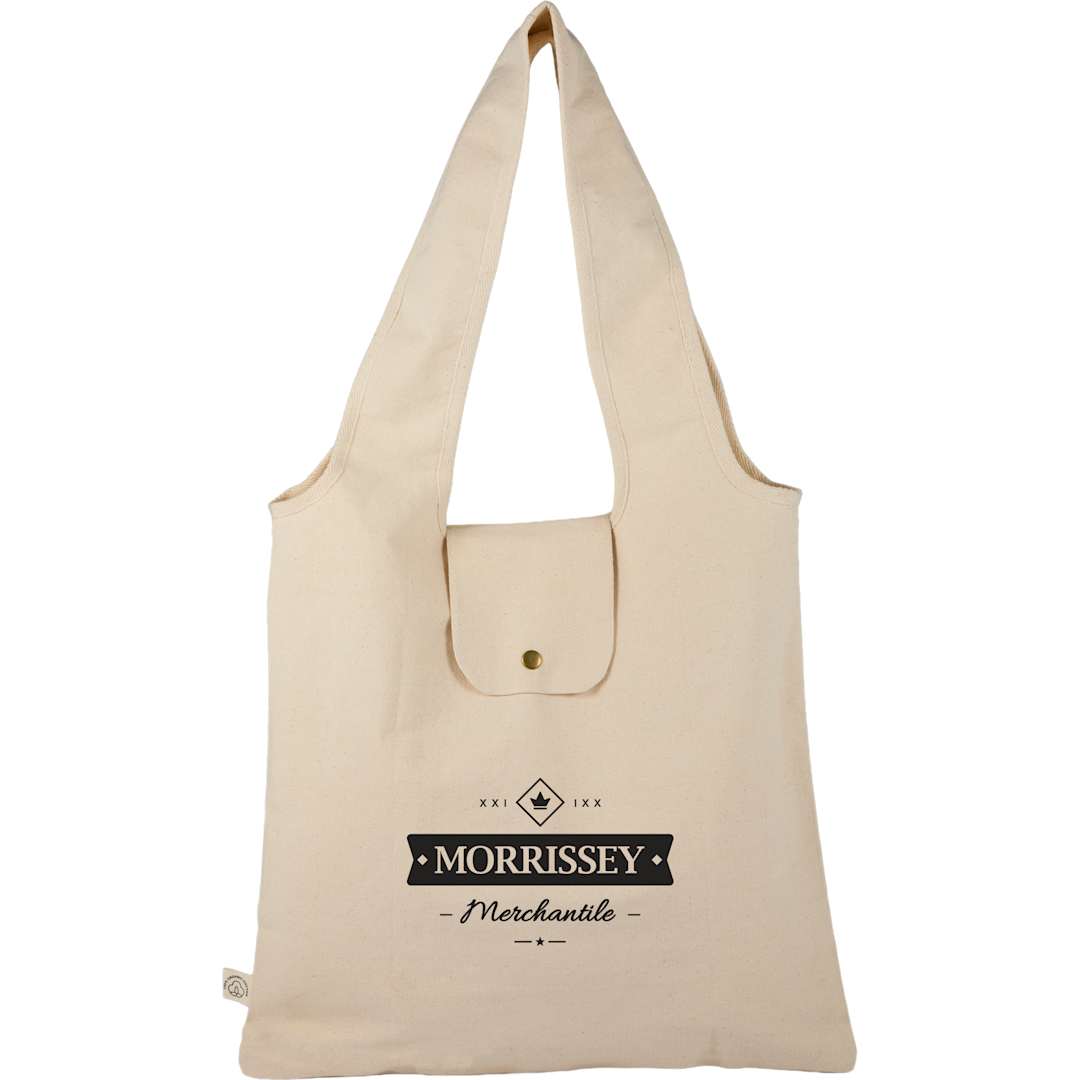 Packable 8oz Organic Cotton Tote, custom tote bag with logo imprint 4