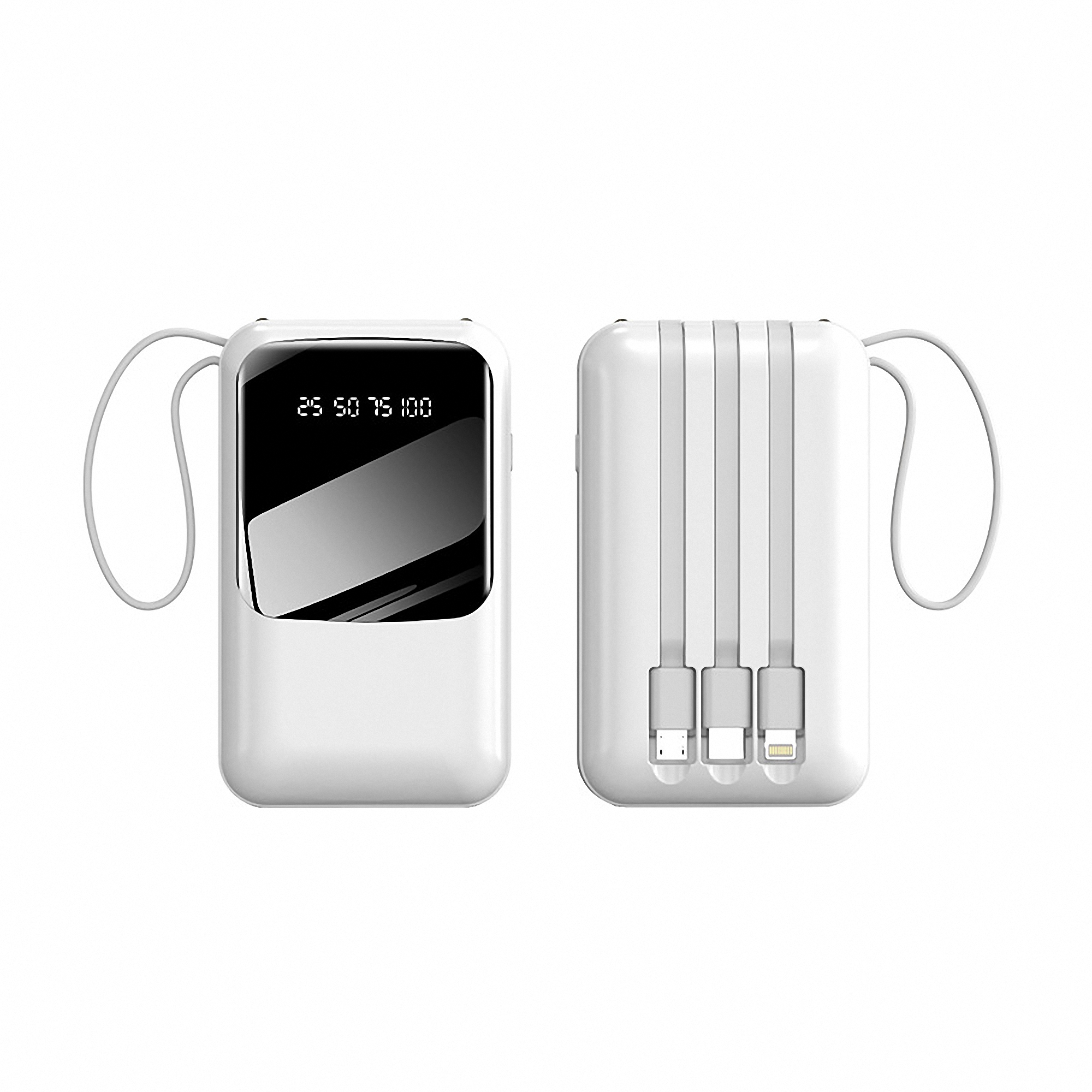 Portable Power Bank with Integrated Cable 2