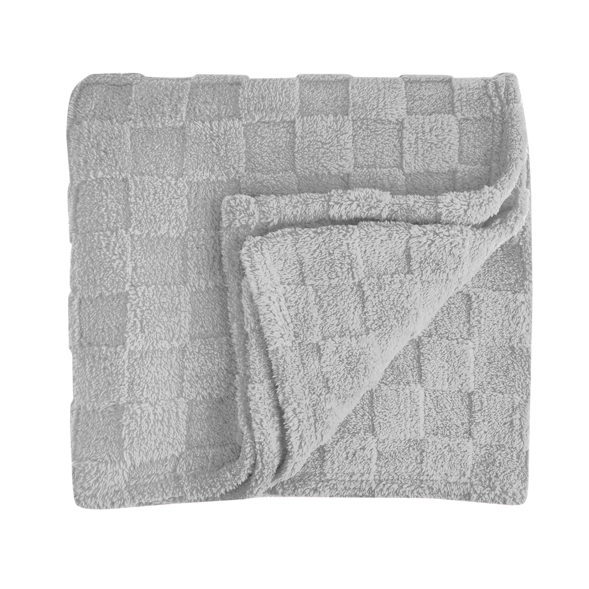rPET Checkered Sherpa Blanket 1