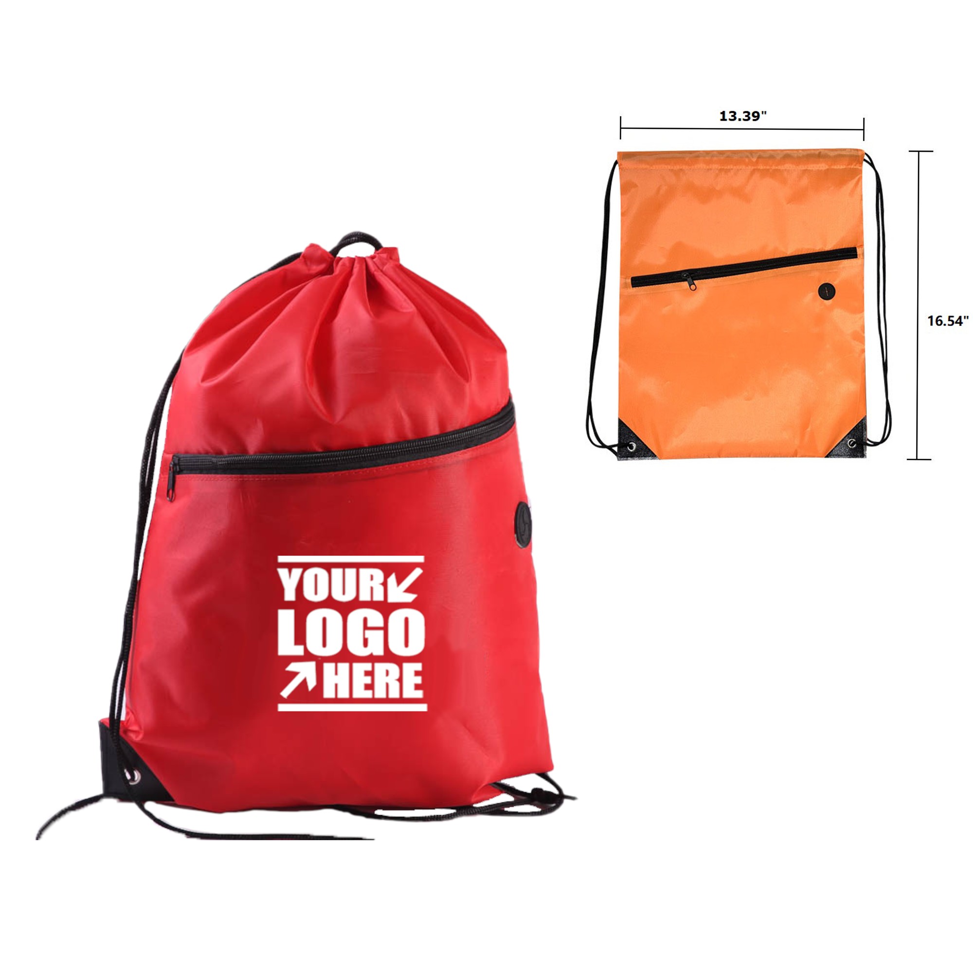 Waterproof Drawstring Backpack with Pocket 2
