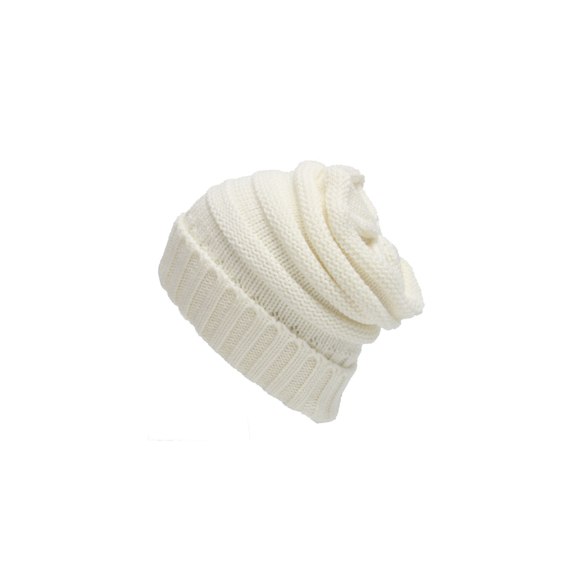 Acrylic Rib Knit Slouch Beanie 15