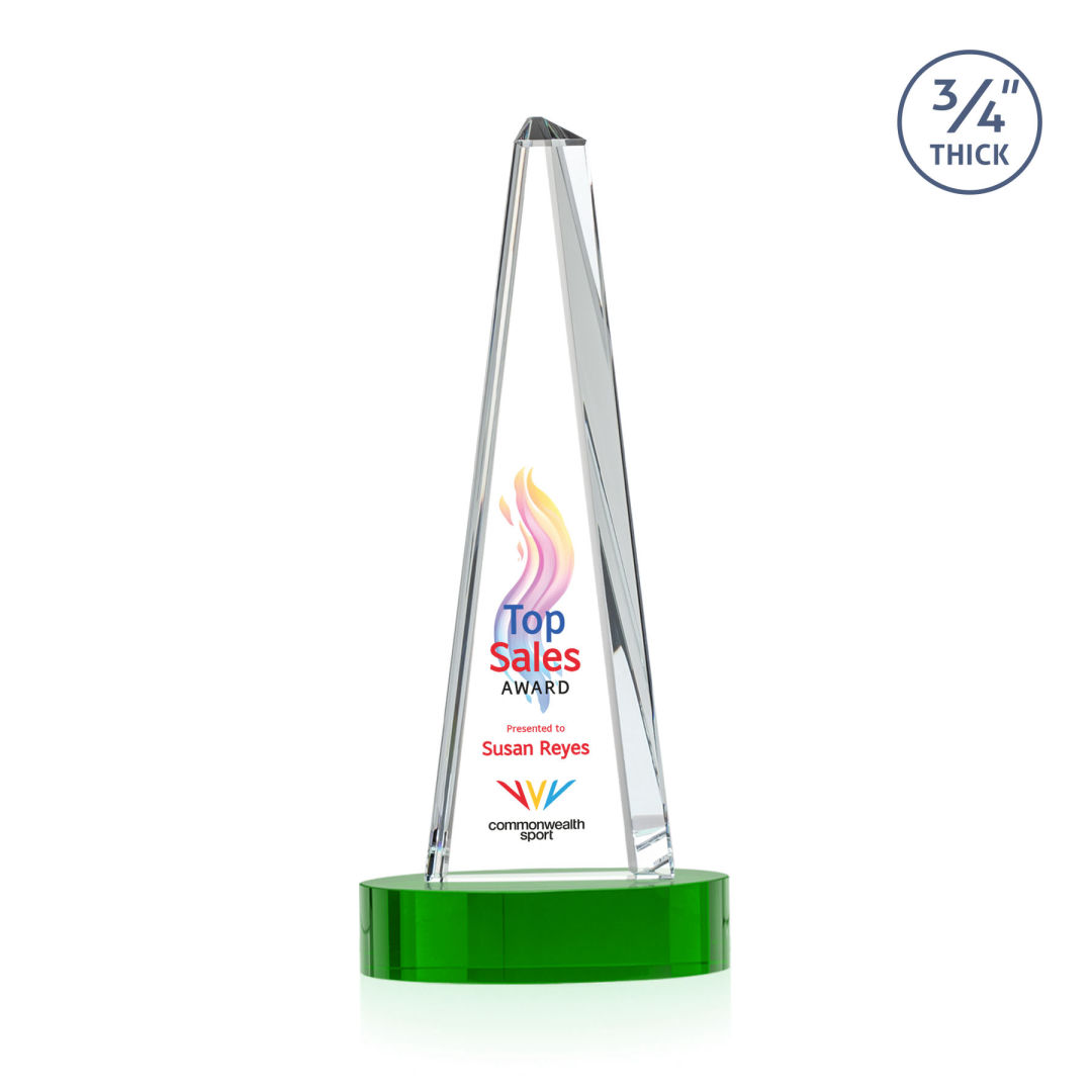Majestic Tower VividPrint™ Award on Alberton Base - Green 9