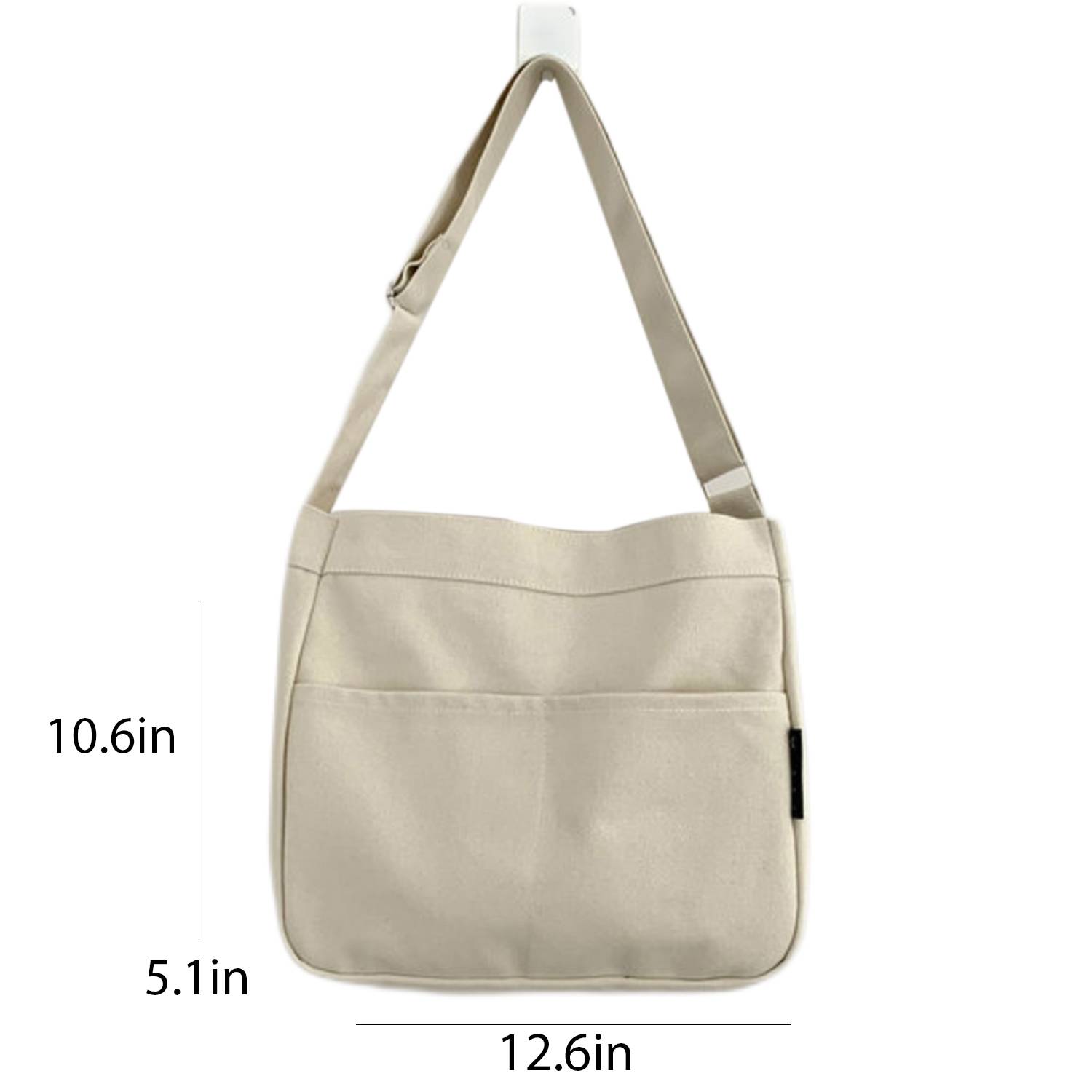 Solid Canvas Crossbody Shoulder Bag 5