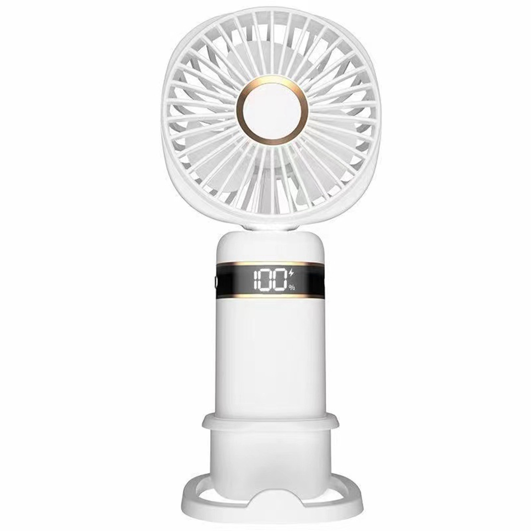 3000 mAh Digital Display Folding Fan with Phone Stand 6