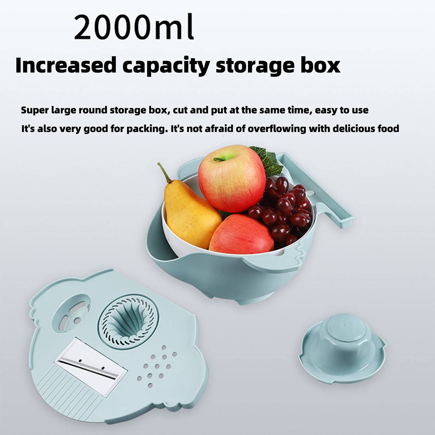 Magic Rotate Vegetable Cutter W/ Drain Basket 4