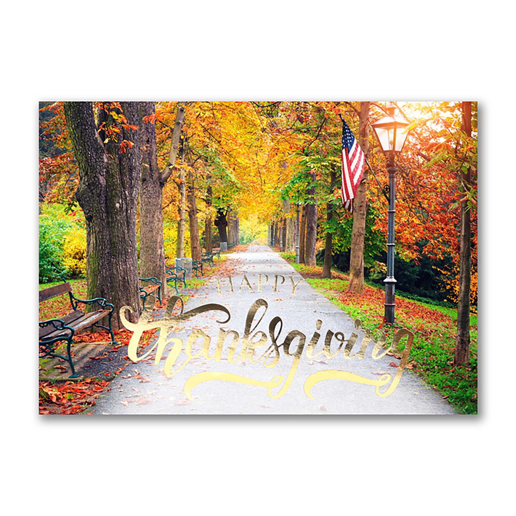 Autumn Patriotism Thanksgiving Card 1