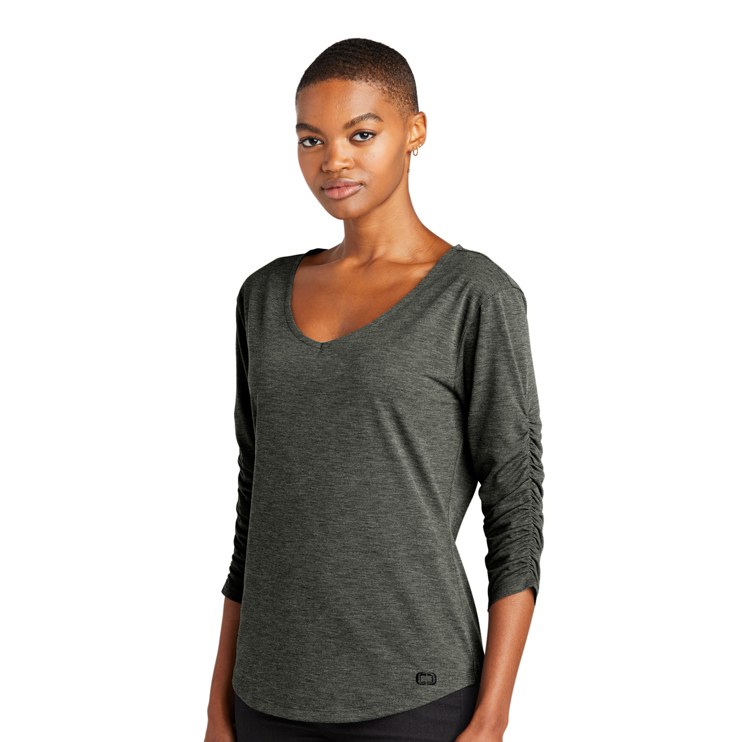 OGIO® Ladies Full Sleeve V-Neck T-Shirt 4