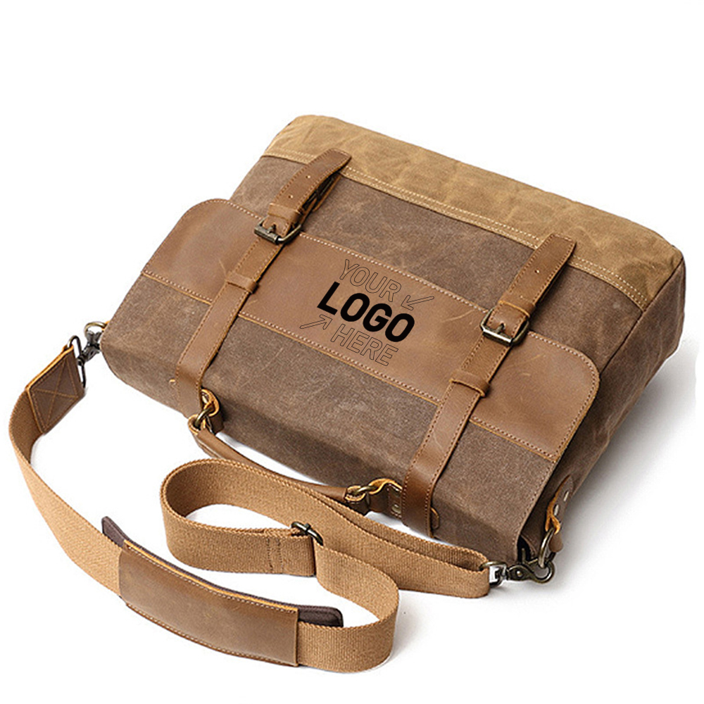 Canvas Leather Computer Laptop Bag 1
