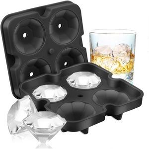 4 Diamond Ice Cube Molds 4