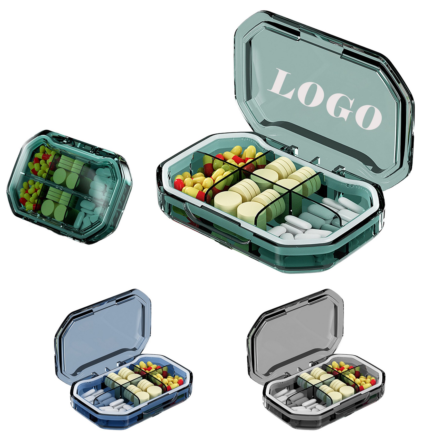 High Quality Portable Transparent Pill Case