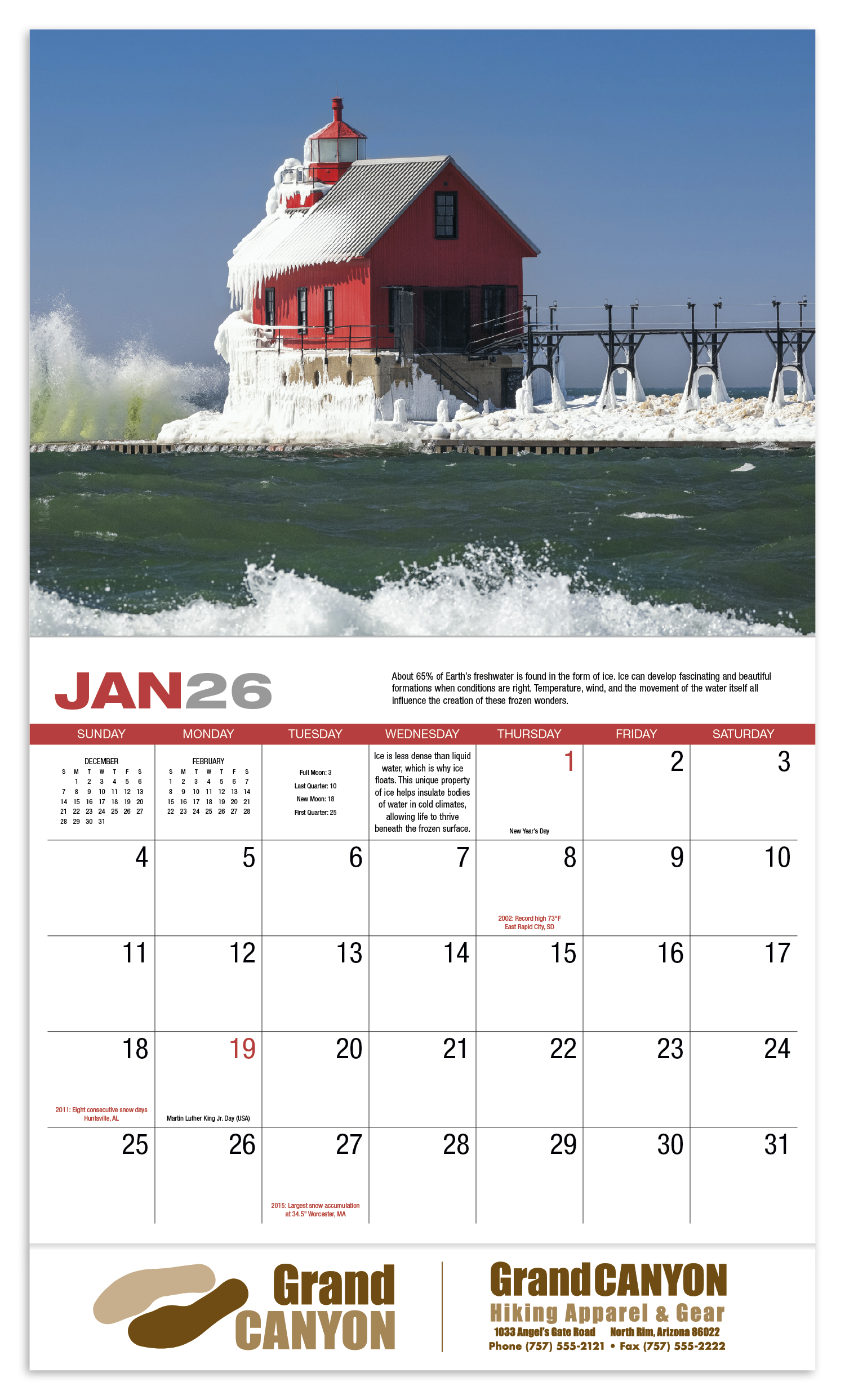 HotLine® Products Weather Almanac Appointment Calendar - Stapled 46