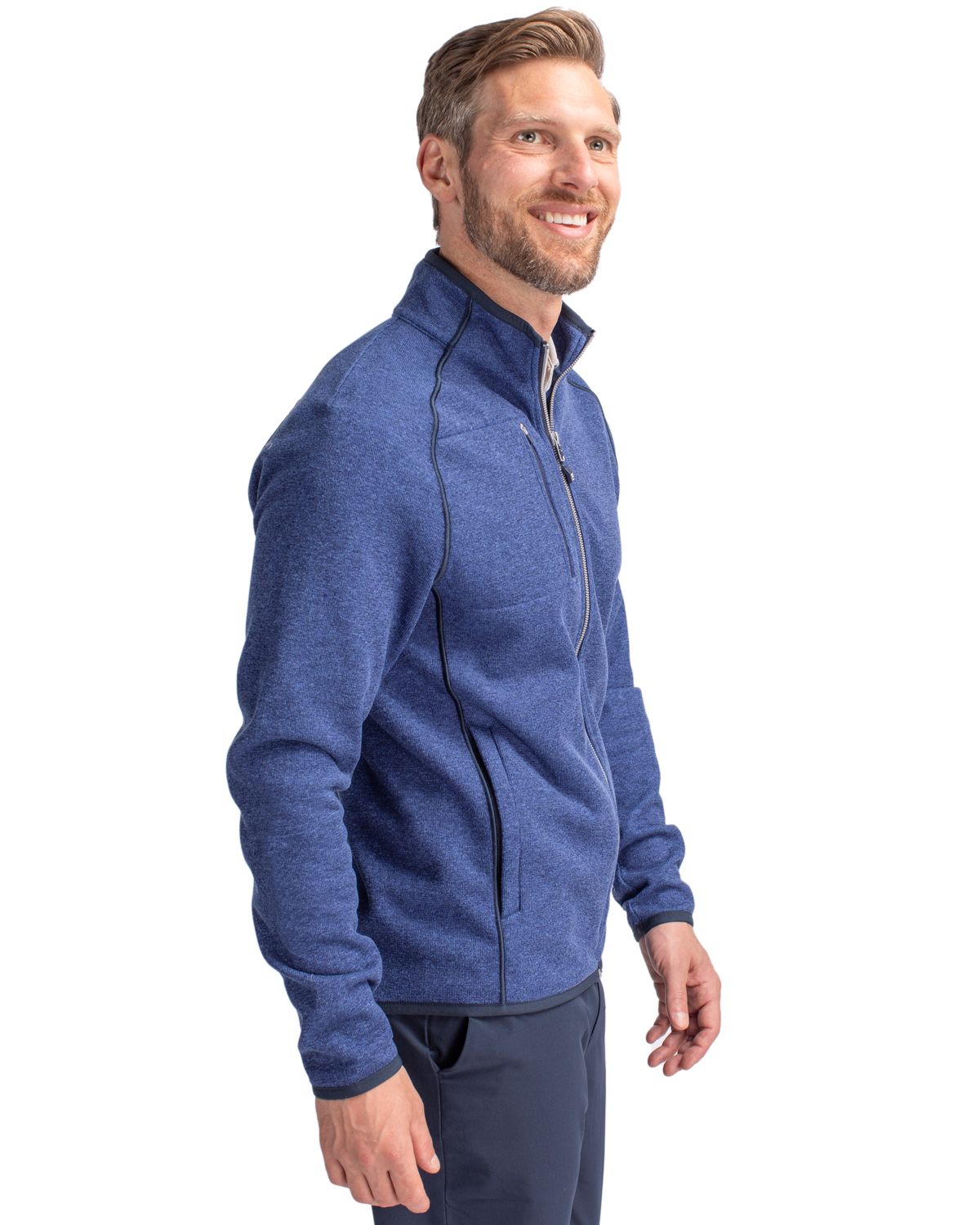 Cutter & Buck Mainsail Sweater-Knit Mens Full Zip Jacket 32