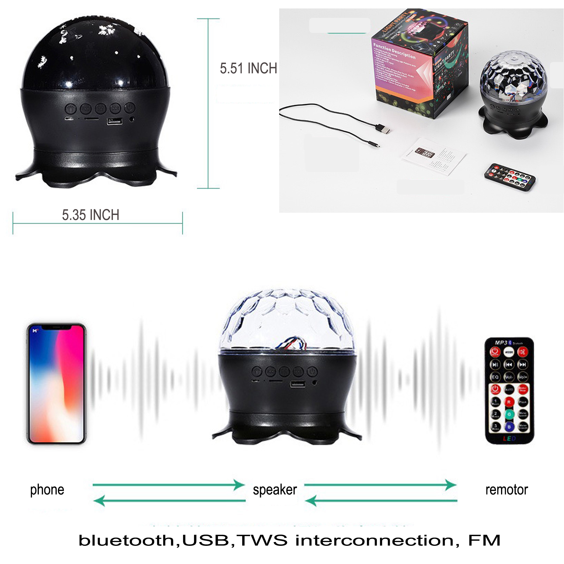 Octopus Wireless Kaleidoscope Light Projector 2