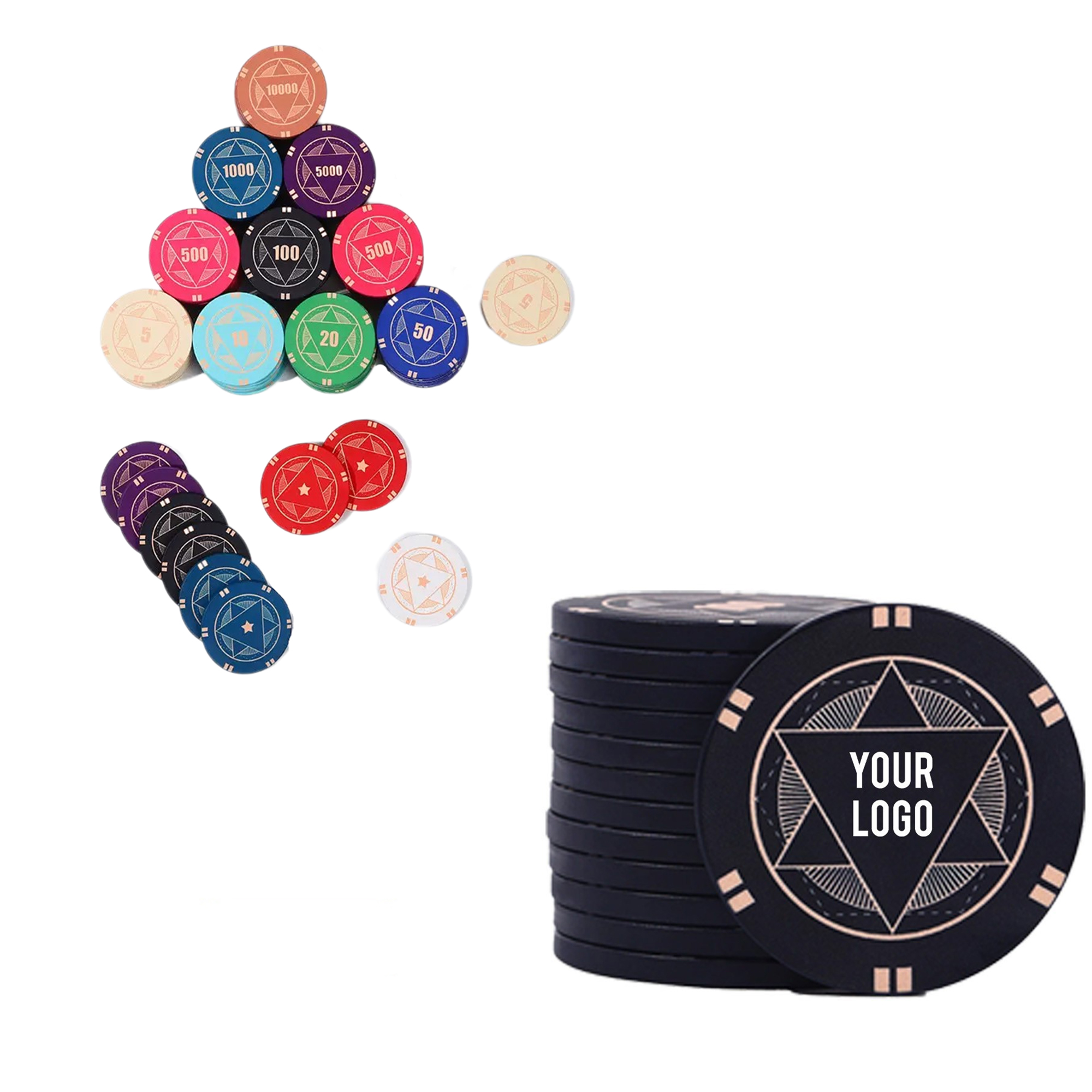 Full Color Ceramic Poker Chip MOQ 100pcs 3