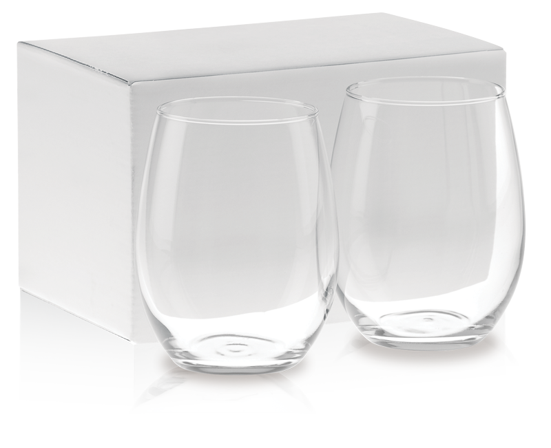 21 oz. Stemless White Wine Gift Set 3