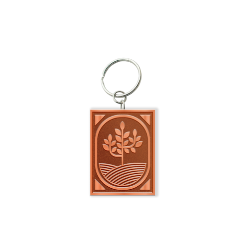 Customized Solid Iron Keychain with Shiny Copper Plating 4