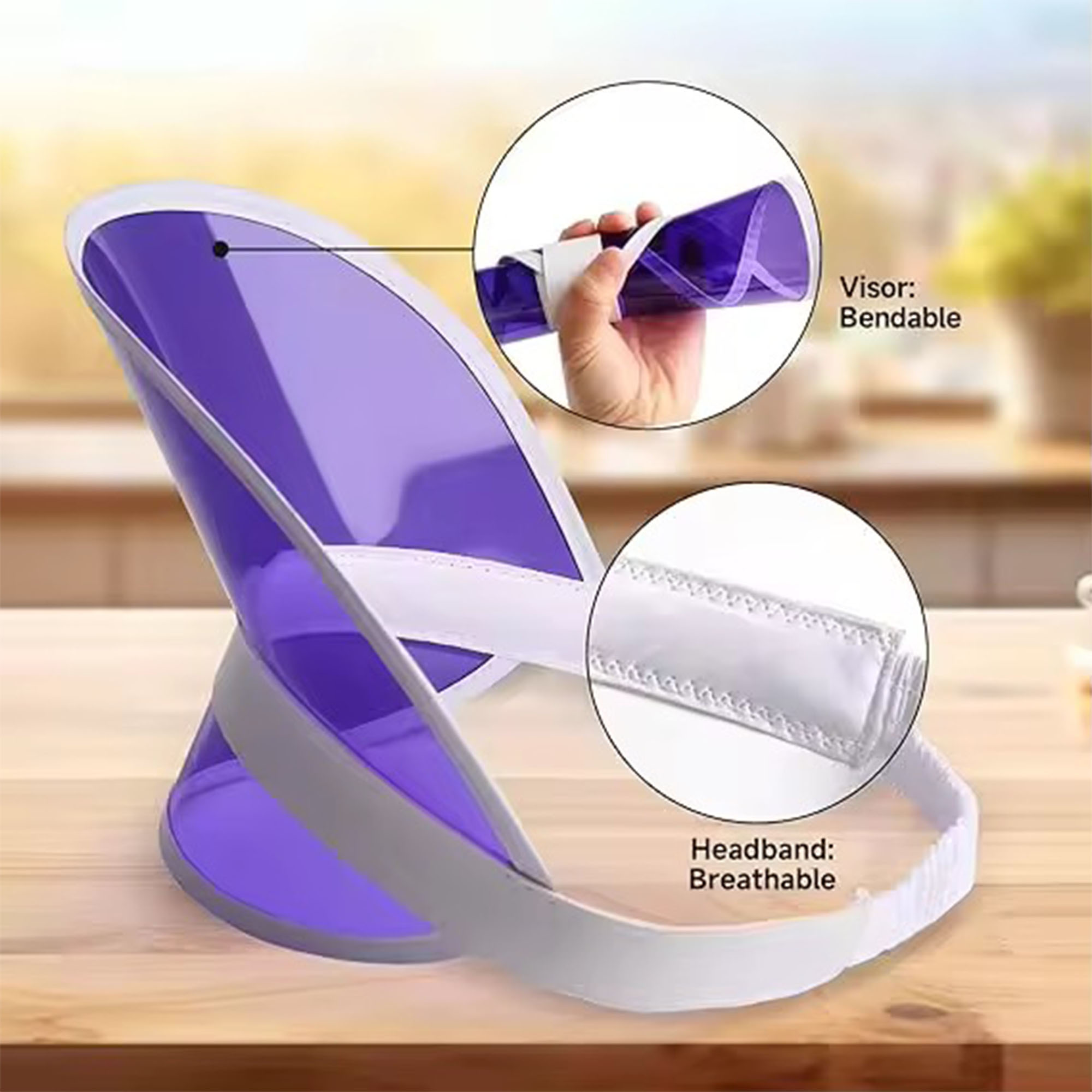 PVC Sun Visor Hat with UV Protection 2