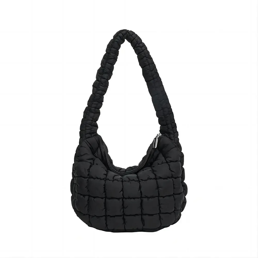 Custom Down Quilted Shoulder Puffer Tote Bag 8