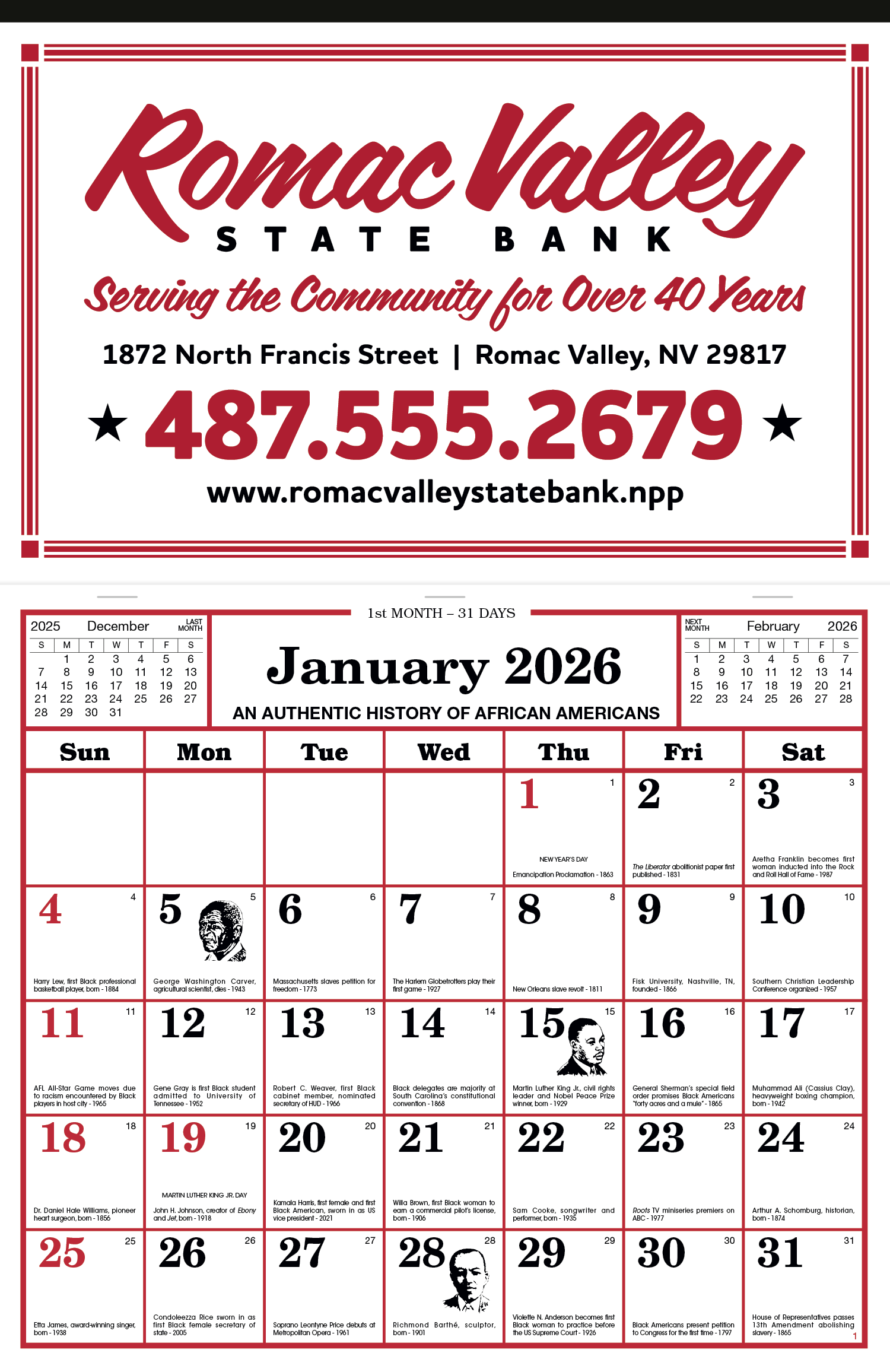 Skinner & Kennedy® Apron Style Calendar 24