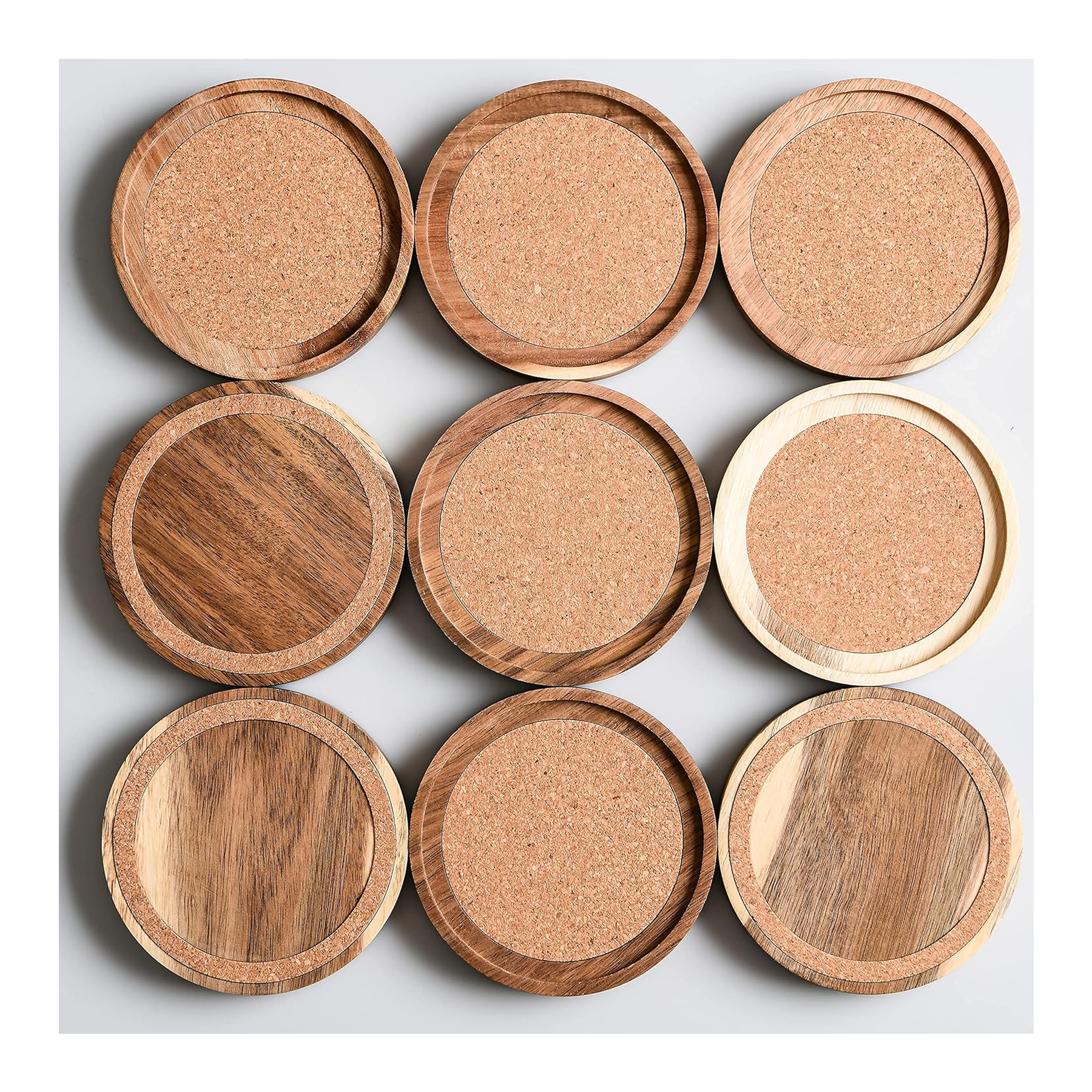 Wood Coasters Set 4
