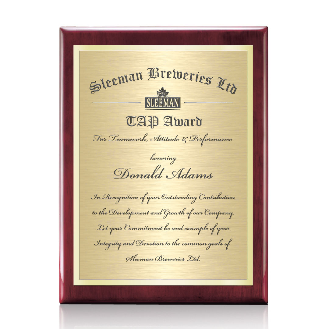 Oakleigh/TexEtch Plaque - Rosewood Finish 6