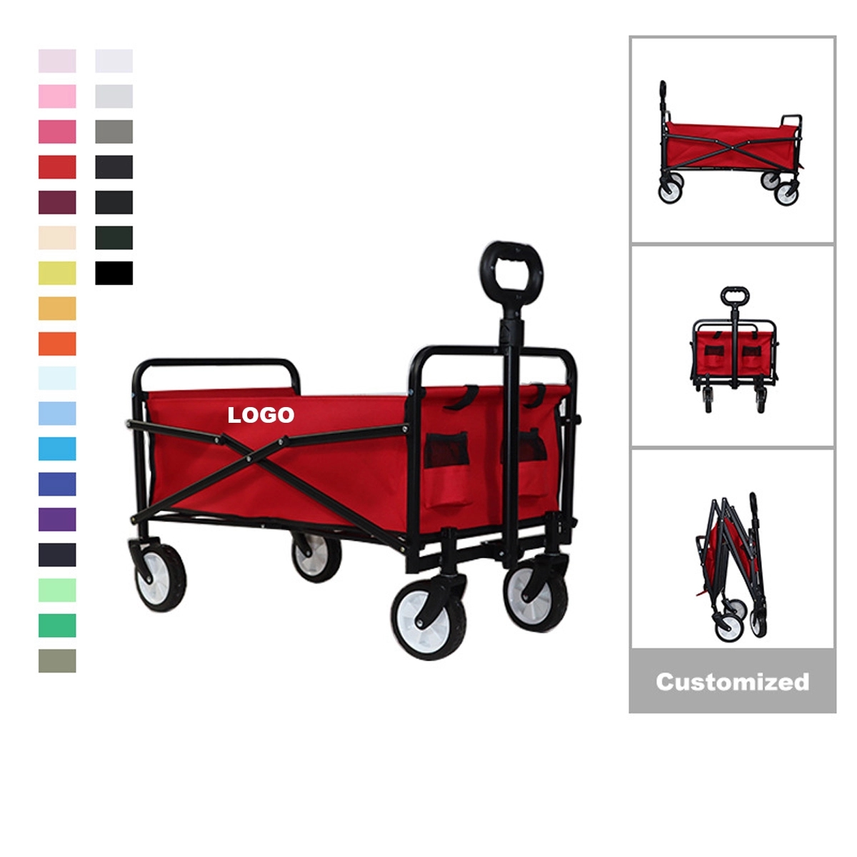 Folding Wagon Utility Outdoor Camping Garden Cart 2