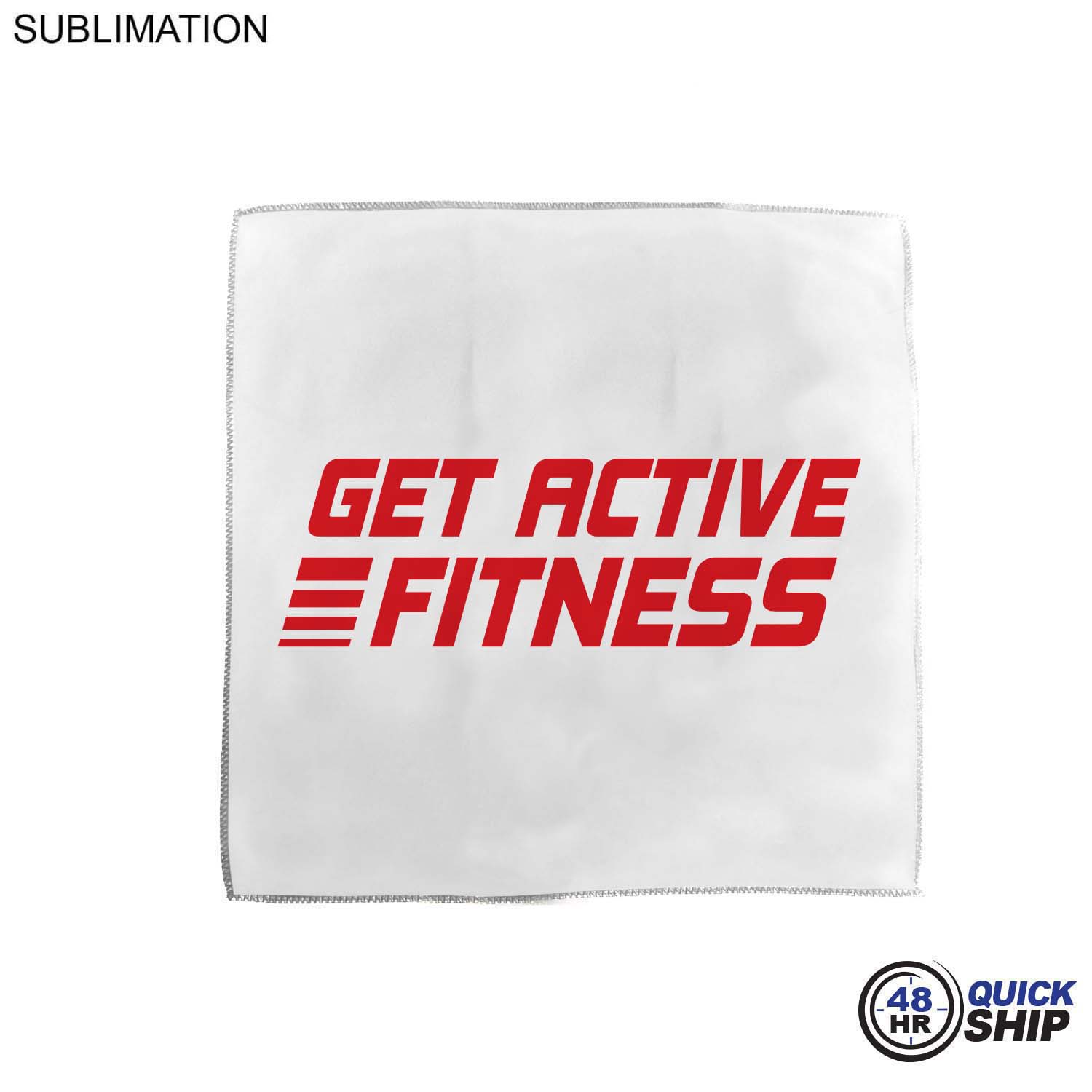 48 Hr Quick Ship - Microfiber Moisture Wicking, Cooling, Sweat, Suede Towel, 15x15, Sublimated 4
