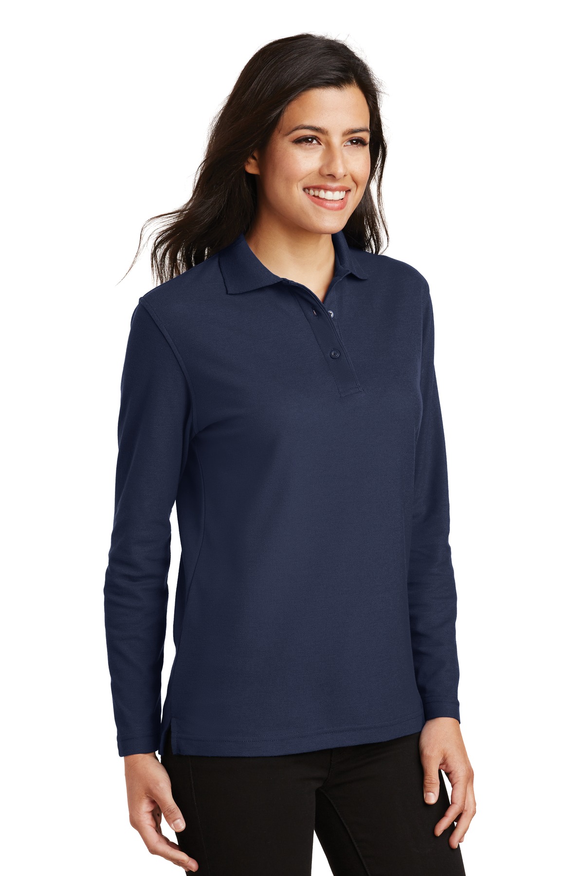 Port Authority Women's Silk Touch Long Sleeve Polo. L500LS 67